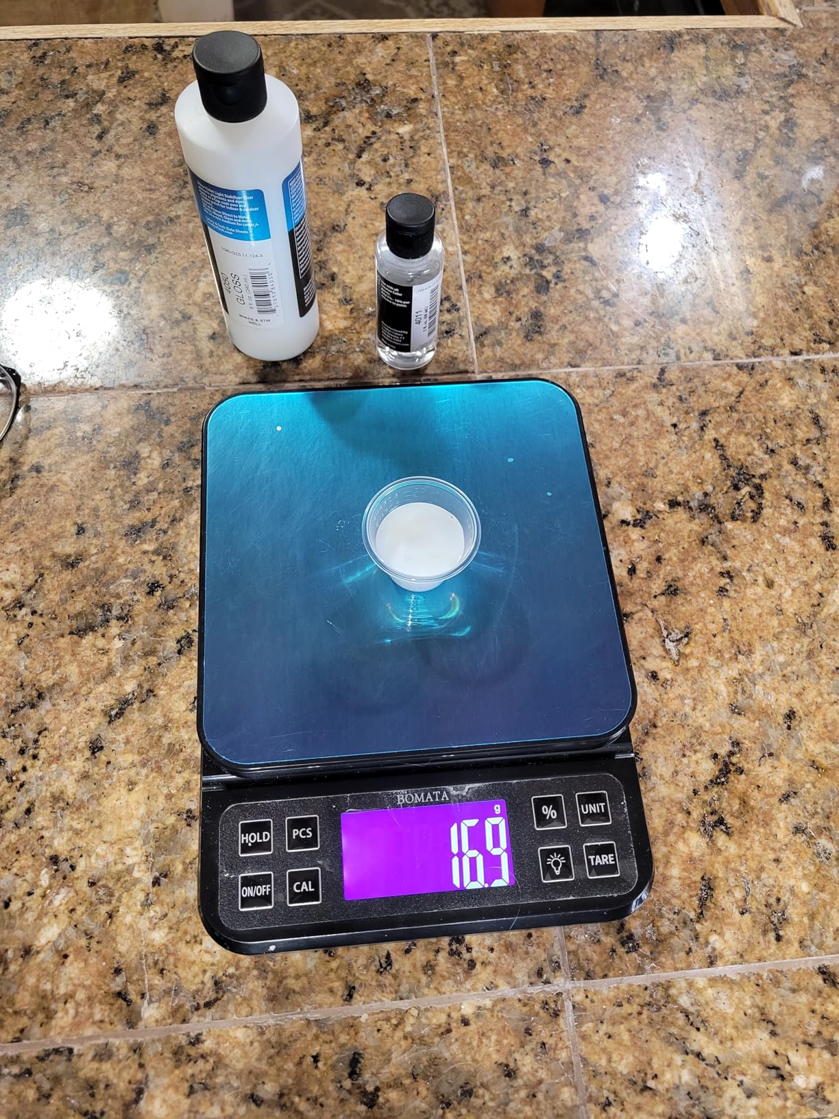 BOMATA Large Kitchen Scale with 0.1g/0.001oz High Precision, 5kg/11lb Bakery Scale with % Percentage Function, USB Rechargeable, Full-View Angle LCD with Backlight, Stainless Steel Pan customer photo 1