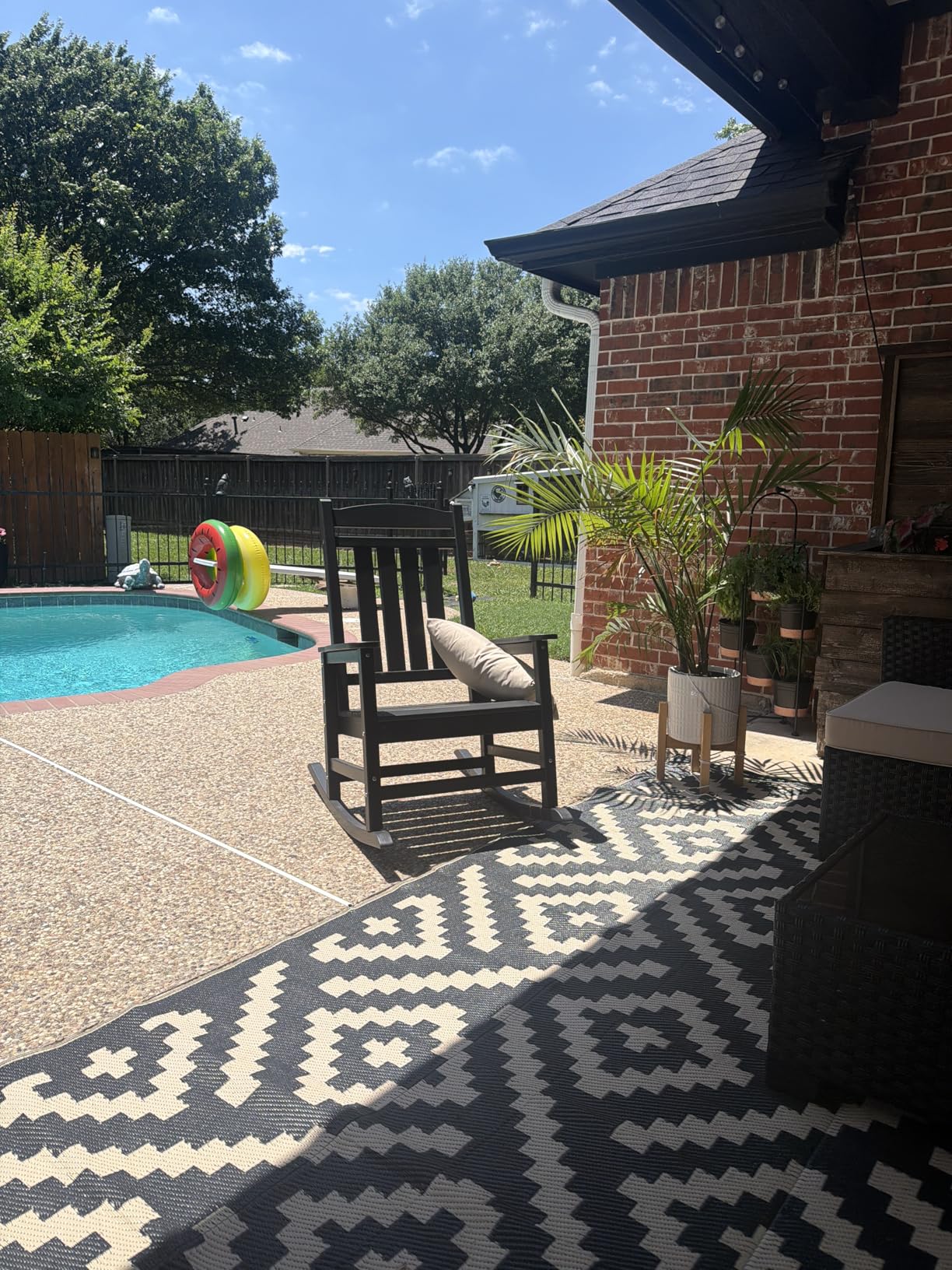 KINGYES Oversized Outdoor Rocking Chair Set of 2 - HDPE Patio Rocking Chairs with 330lbs Support customer photo 2