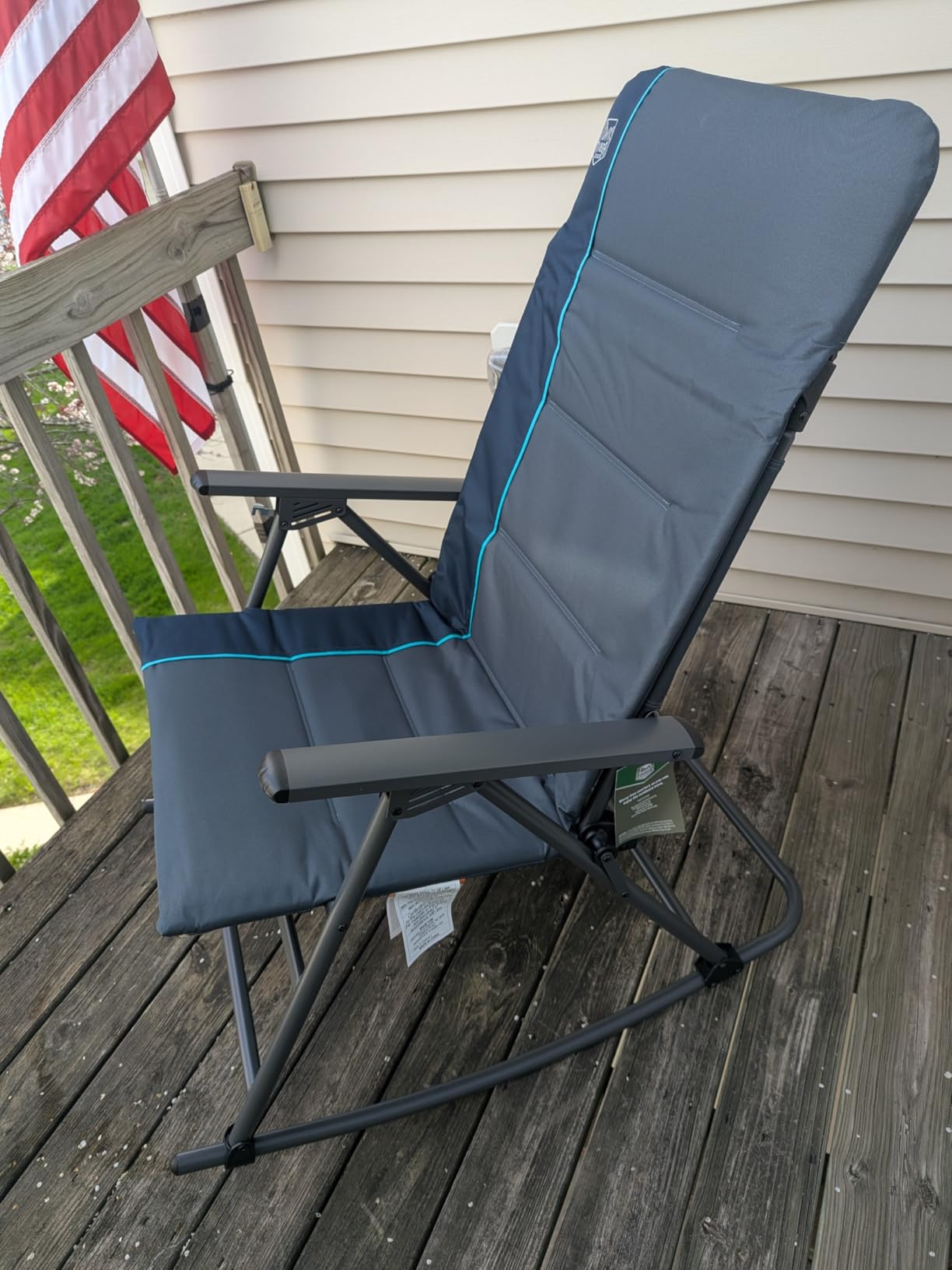 Timber Ridge Oversized Folding Rocking Camping Chair - Padded Outdoor Rocker with High Back customer photo 1