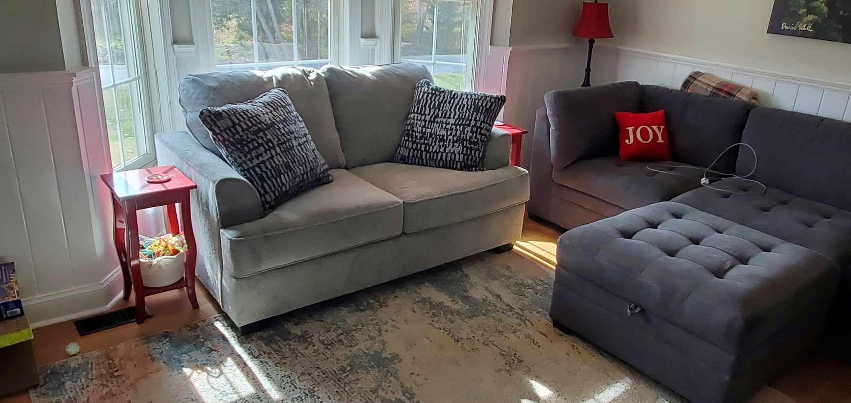 Signature Design by Ashley Bolsena Contemporary Leather Match Loveseat, Dark Brown customer photo 1