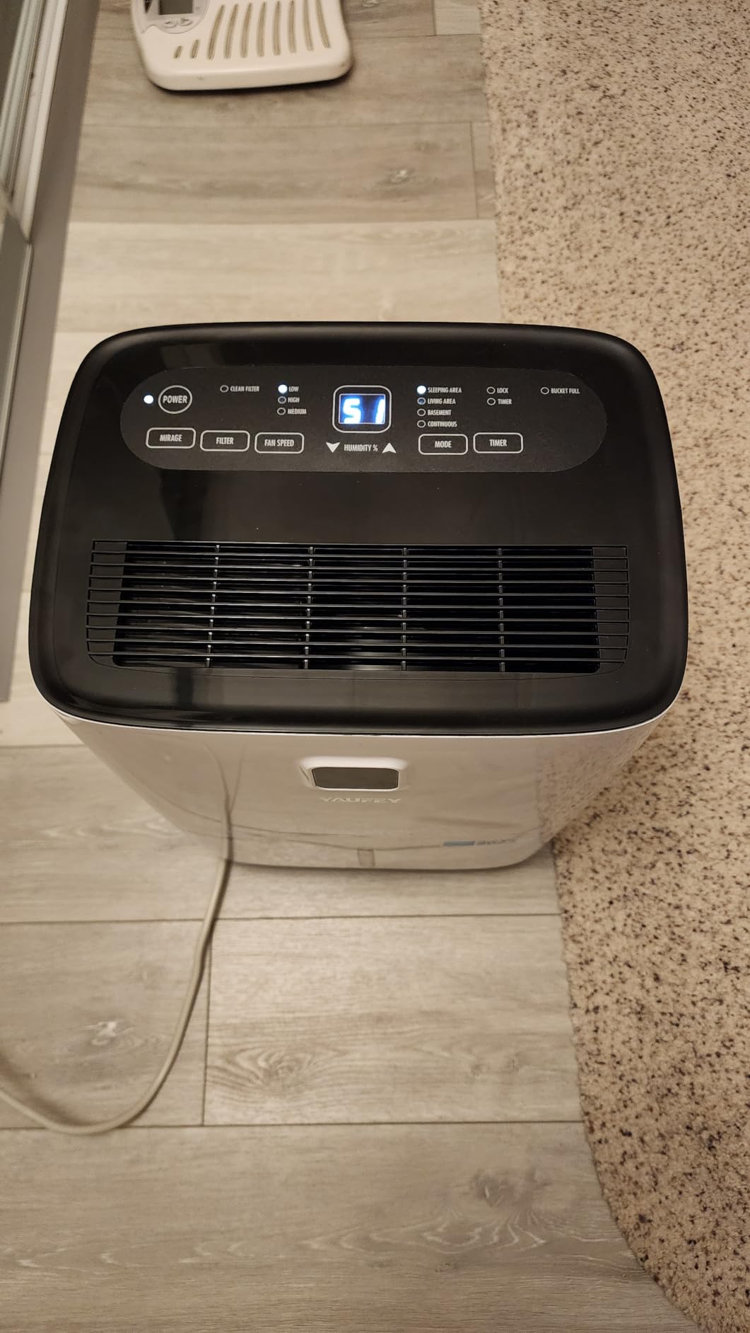Yaufey 5000 Sq. Ft. Energy Star Certified Dehumidifier, Max 80 Pints Dehumidifier for Basement with Drain Hose, Smart Compressor with Intelligent Humidity Control, Dehumidifiers for Home Bedroom customer photo 2