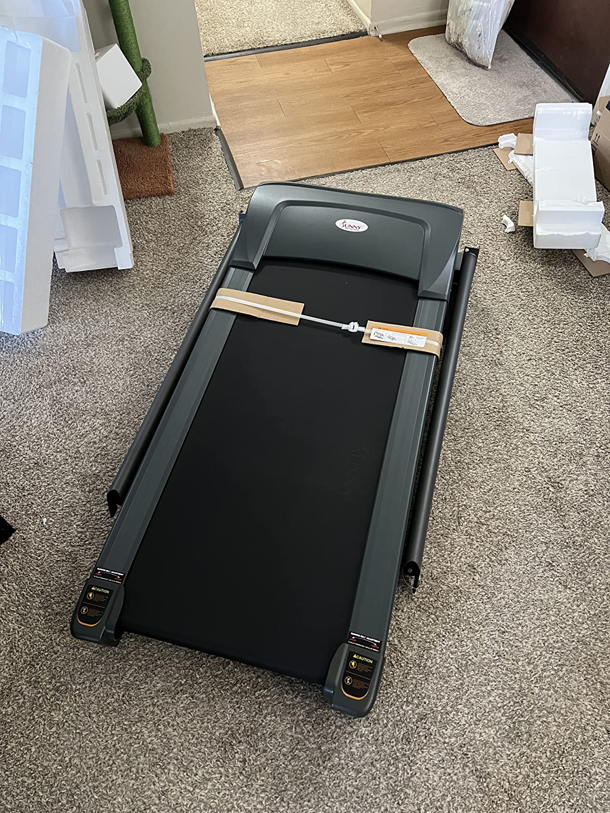 Sunny Health & Fitness Treadmill Elite Smart Auto Incline for Home Use, Wide Running and Walking Deck, Flex Shock Suspension with 300 LB Weight Capacity customer photo 2