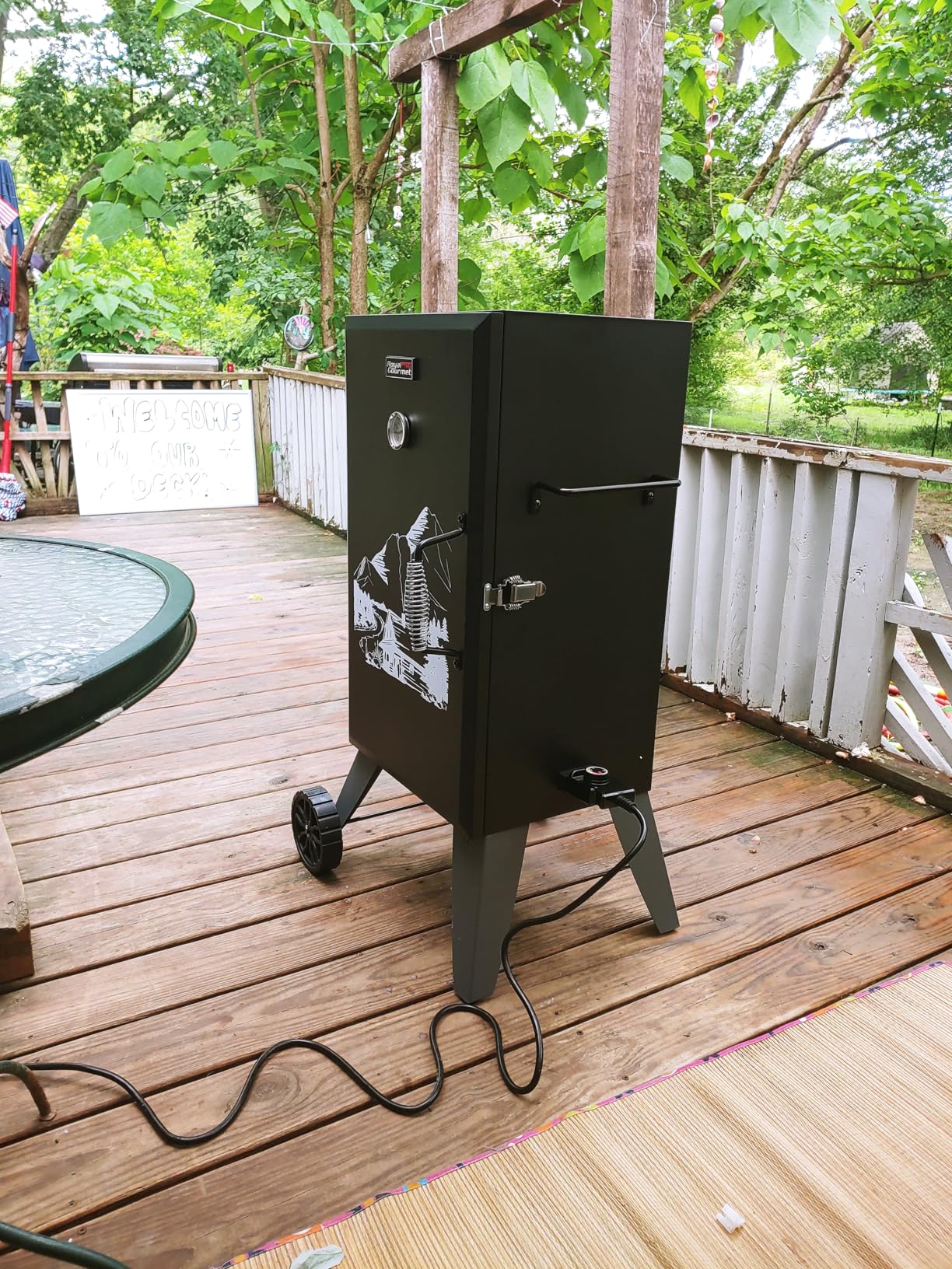 Royal Gourmet SE2805 28-Inch Analog Electric Smoker with 3 Cooking Grates, Adjustable Temperature Control & 454 Sq. In. Cooking Area for Outdoor Backyard BBQ customer photo 1