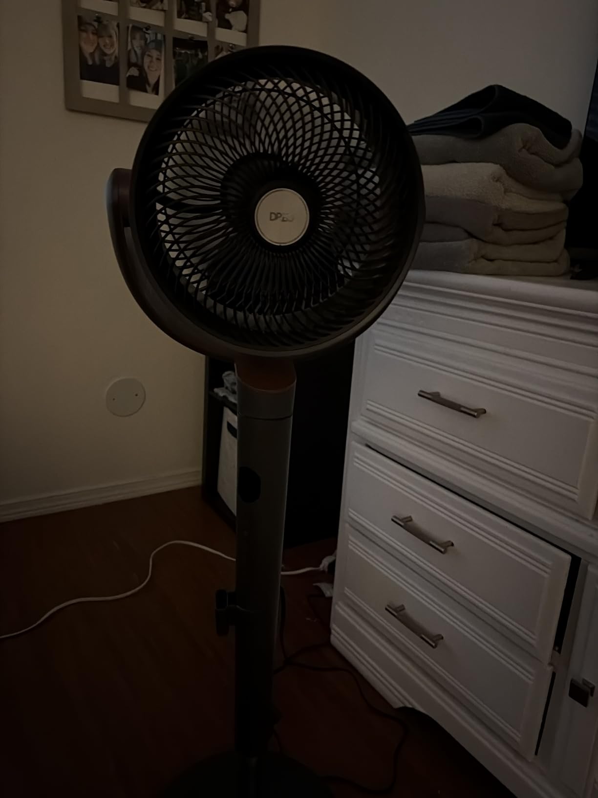 DREO Fan for Bedroom, 120° Oscillating Standing Fans, Quiet Floor Fan with DC Motor, 100ft Pedestal Fans for Room, 9 Speeds, 4 modes, 20dB, 120° Manual Vertical, 37-42