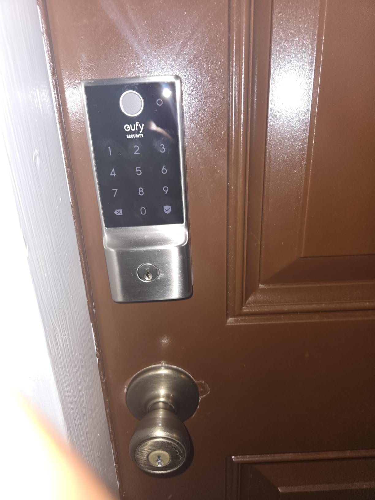 eufy Security Smart Lock C220, Fingerprint Keyless Entry Door Lock, Built-in Wi-Fi, App Remote Control, Front Door Smart Deadbolt, IP53 Waterproof, 8-Months Battery, Nickel customer photo 2