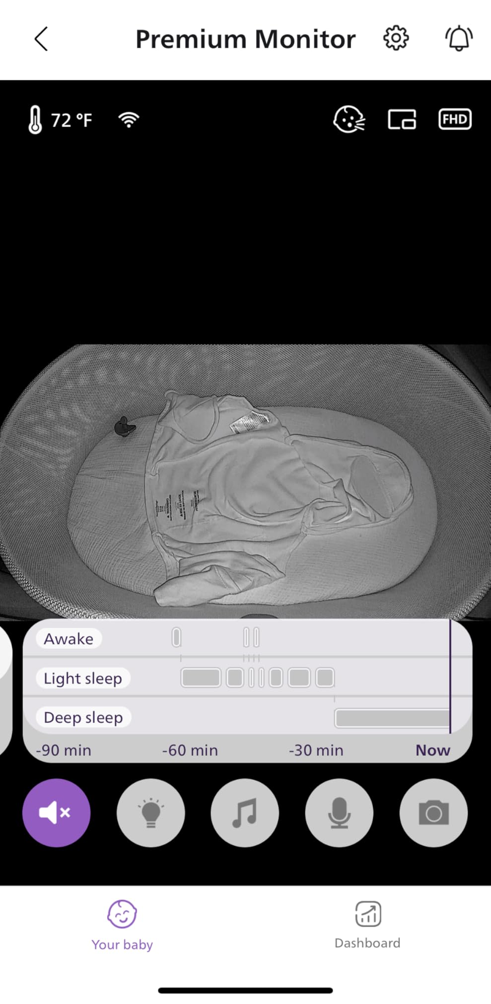 Philips Avent Premium Connected Baby Monitor, Smart Baby Monitor with App, 1080p Camera, SenseIQ Sleep & Breathing Motion Tracking, Cry Detection & Translation, Two-Way Audio, Night Vision, SCD973/37 customer photo 2