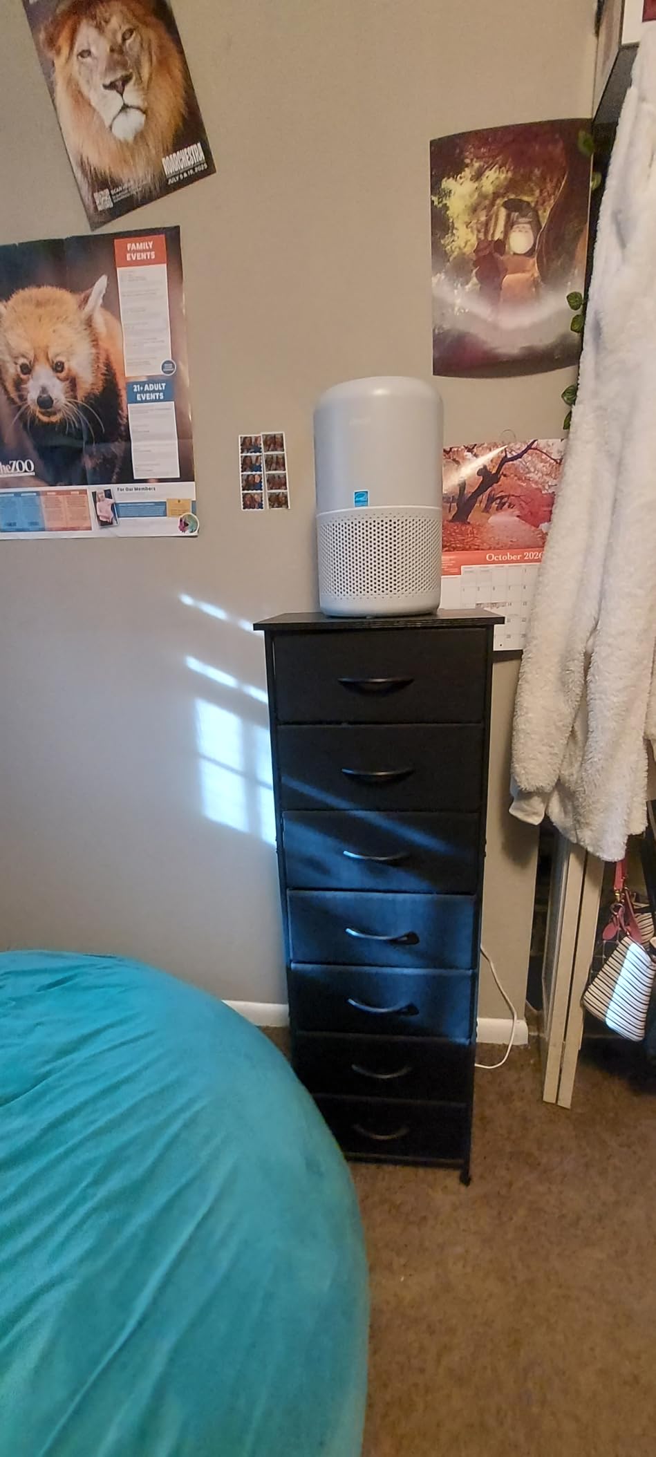 Fixwal Black Tall Skinny Dresser for Bedroom, Narrow Storage Dresser Organizer with 7 Fabric Drawers, Nightstand Furniture in Closet, Entryway, Hallway customer photo 2