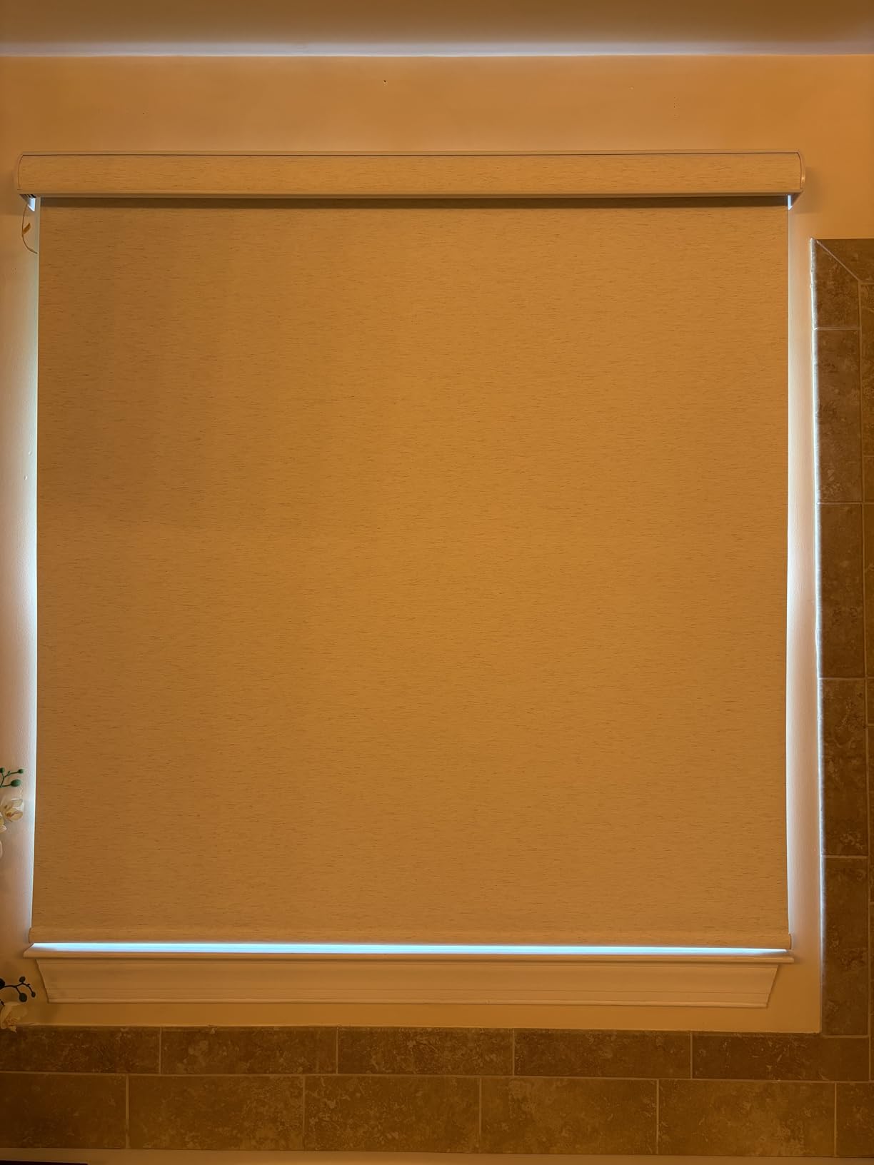 Kincmo Motorized Blinds with Remote, APP, Voice Control - 100% Blackout | Custom Motorized Roller Shades for Windows Doors, Ultra Quiet Smat Electric Blinds Work with Apple Homekit, Alexa, Google... customer photo 1