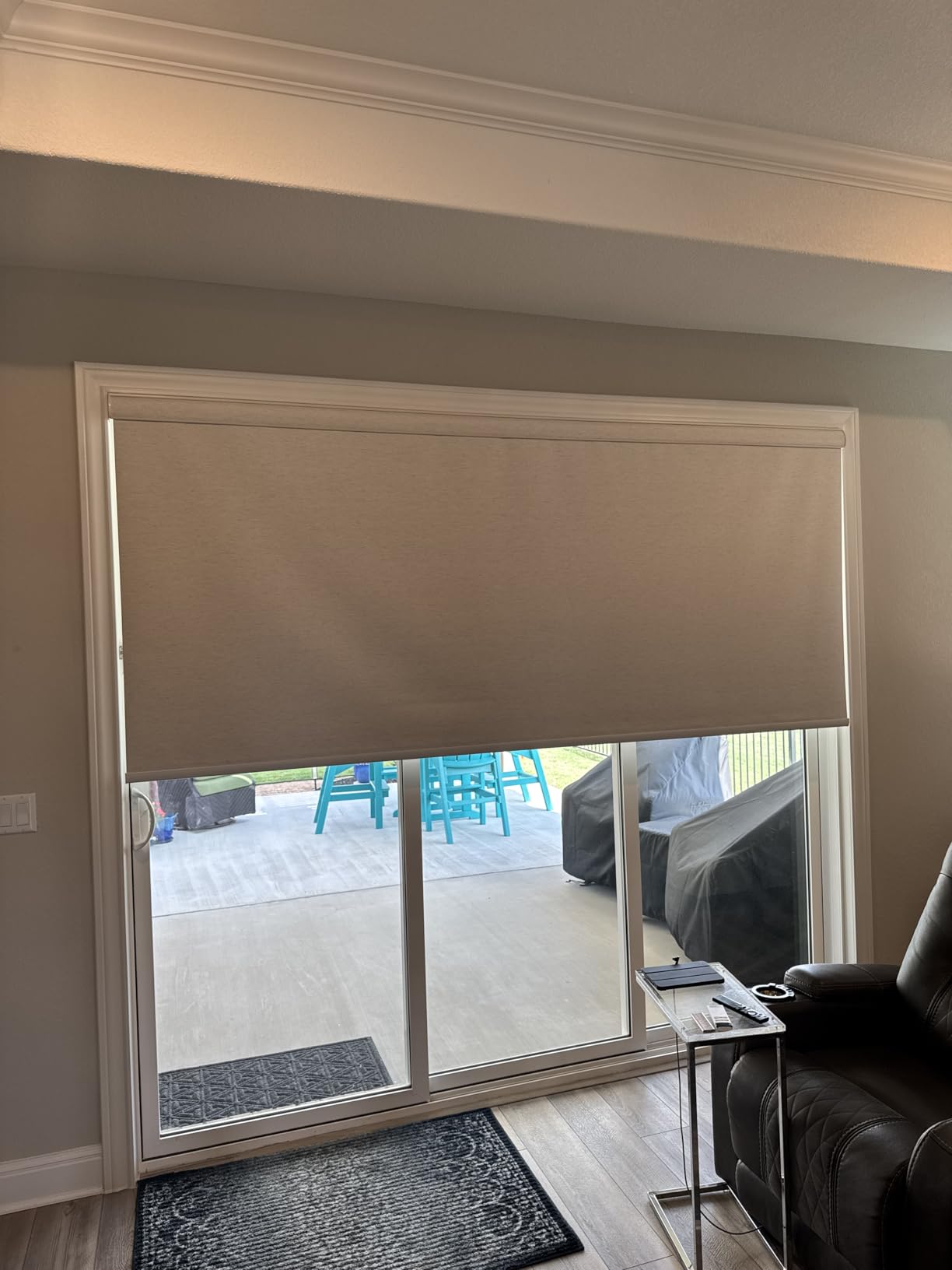 Kincmo Motorized Blinds with Remote, APP, Voice Control - 100% Blackout | Custom Motorized Roller Shades for Windows Doors, Ultra Quiet Smat Electric Blinds Work with Apple Homekit, Alexa, Google... customer photo 2