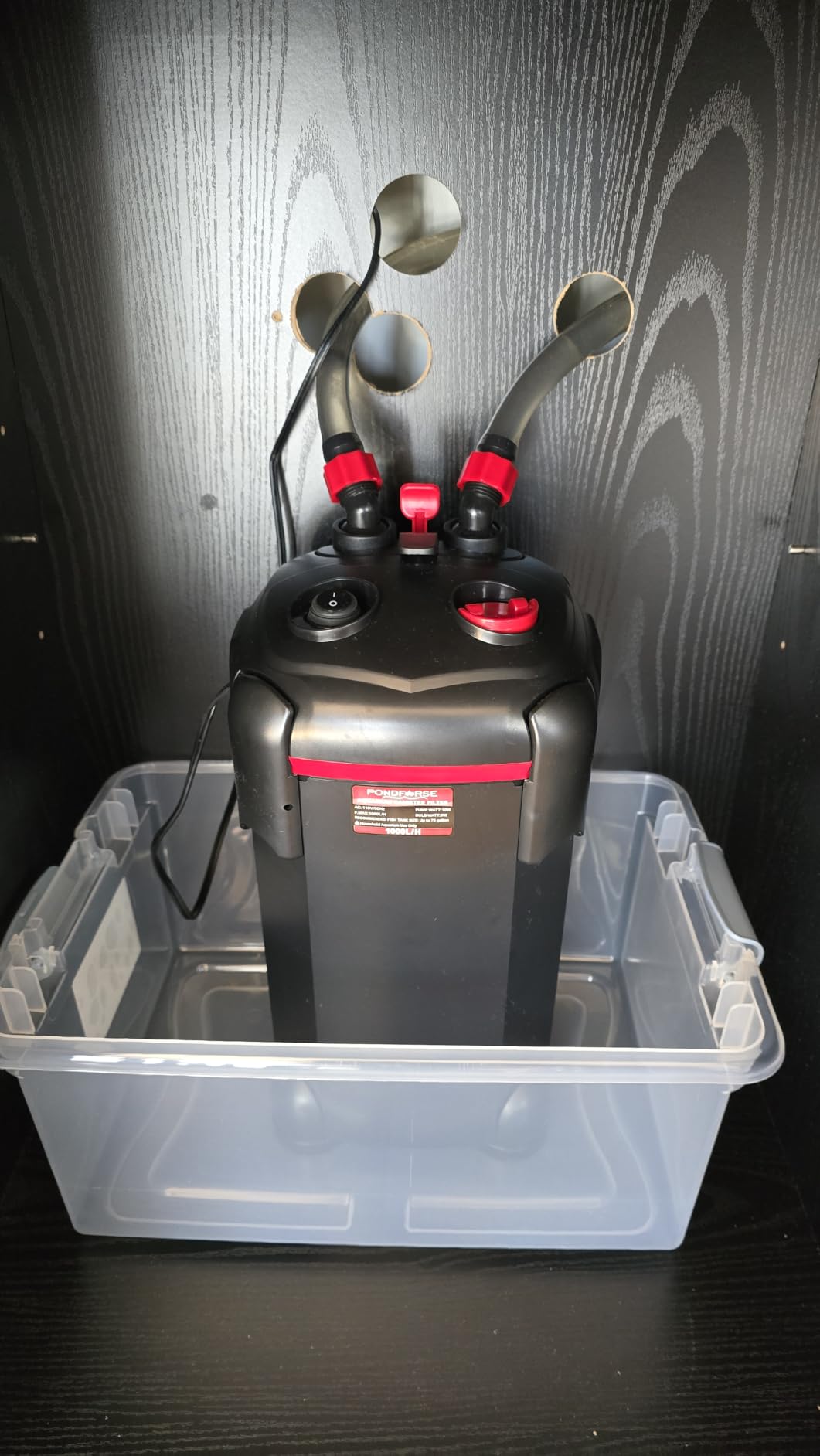 Canister Filter, External Aquarium Filter Ultra-Quiet Water Circulation Cleaning Machine with Media for Fish Tanks and Aquariums customer photo 2