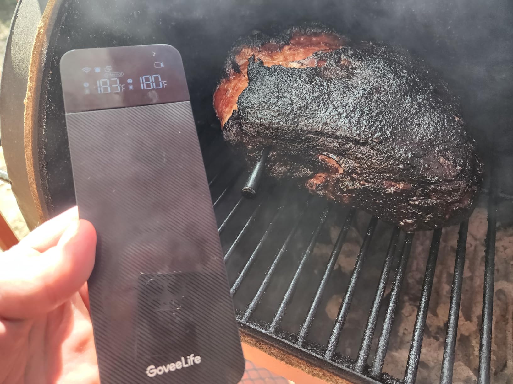 GoveeLife Smart Wireless Meat Thermometer 2 Probes with Stable Bluetooth WiFi Transmission, Digital Oven Thermometer with Accuracy+-1.8 F, IP68, Charge Magnetic Base, Alarm, for BBQ, Grill, Smoker customer photo 2