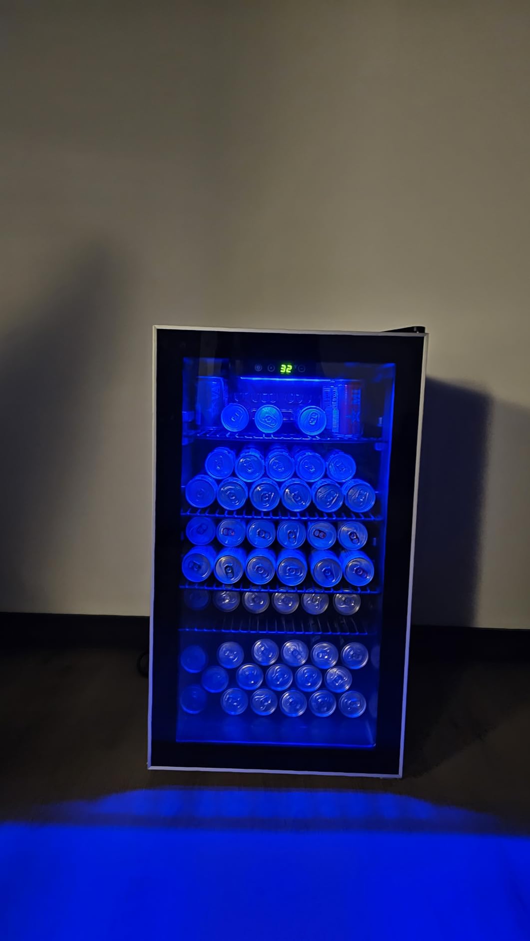 Electactic 50 Cans Beverage Refrigerator Cooler, 1.3 Cu.ft Mini Fridge Countertop Drink Cooler with Glass Door for Beer, Soda, Wine, Adjustable Digital Temperature Control for Home Dorm Bar, Black customer photo 2