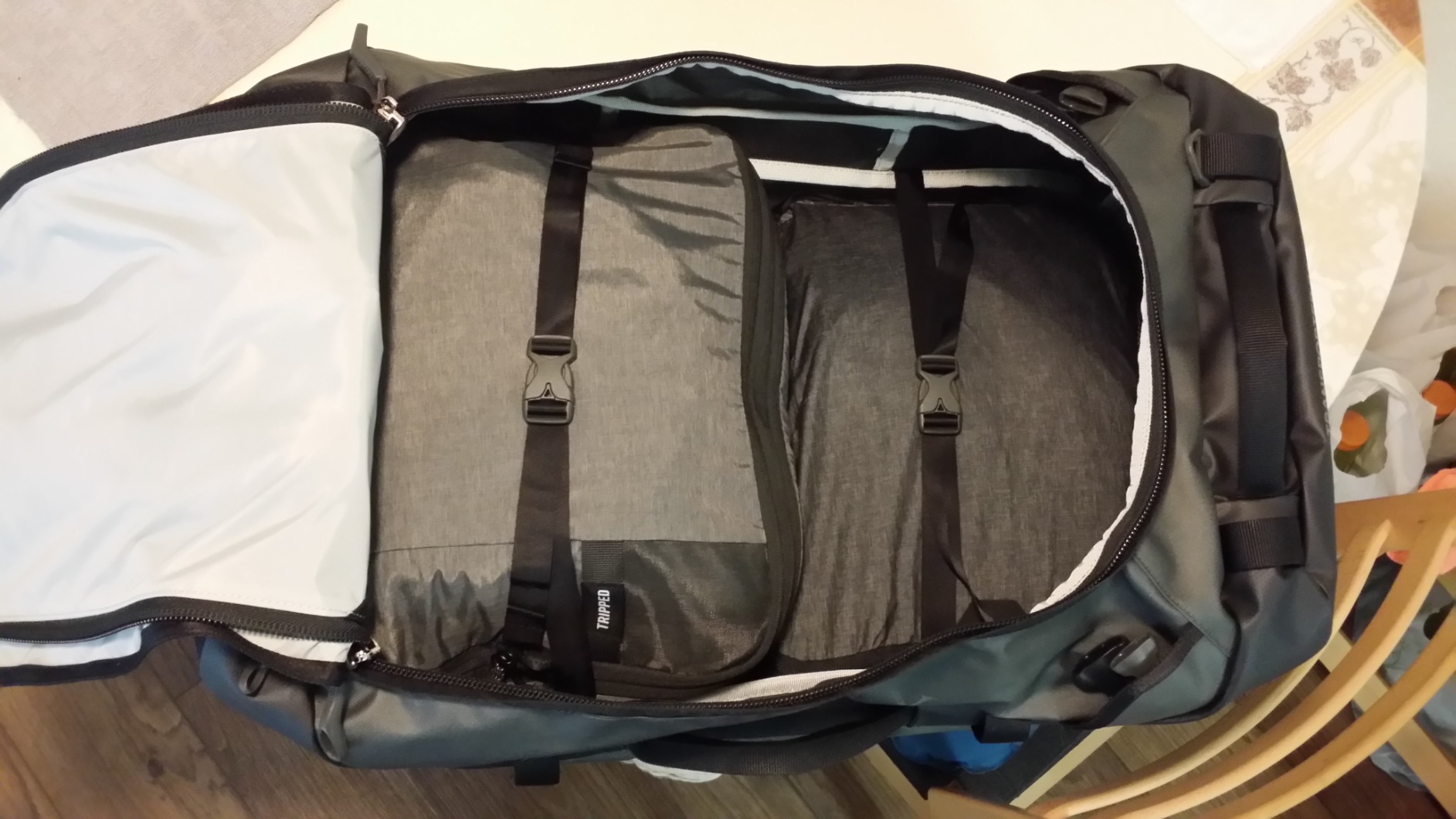 Compression Packing Cubes for Travel by TRIPPED - 6-Piece Premium Set with Laundry & Shoe Bag, Space Saving Travel Organizer Bags for Suitcase & Carry-On Luggage (Grey) customer photo 1
