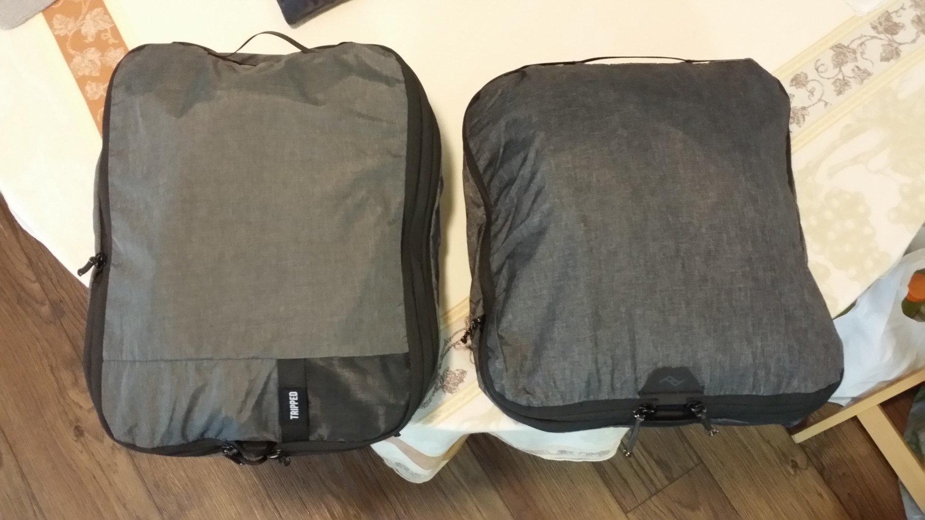 Compression Packing Cubes for Travel by TRIPPED - 6-Piece Premium Set with Laundry & Shoe Bag, Space Saving Travel Organizer Bags for Suitcase & Carry-On Luggage (Grey) customer photo 2