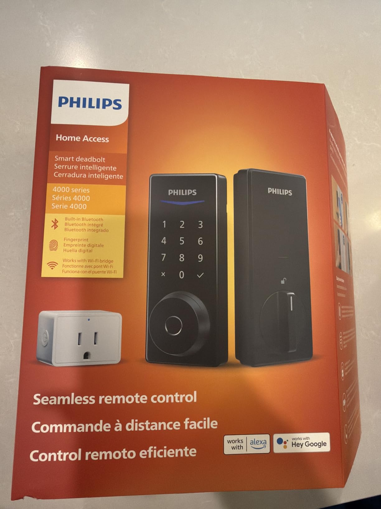 Philips Wi-Fi Smart Lock with Handle, Keyless Entry Keypad Door Lock with Handle, Front Door Deadbolt Set with WiFi Gateway, App Control, Fingerprint Unlock, PIN Code Unlock, Auto Locking customer photo 2