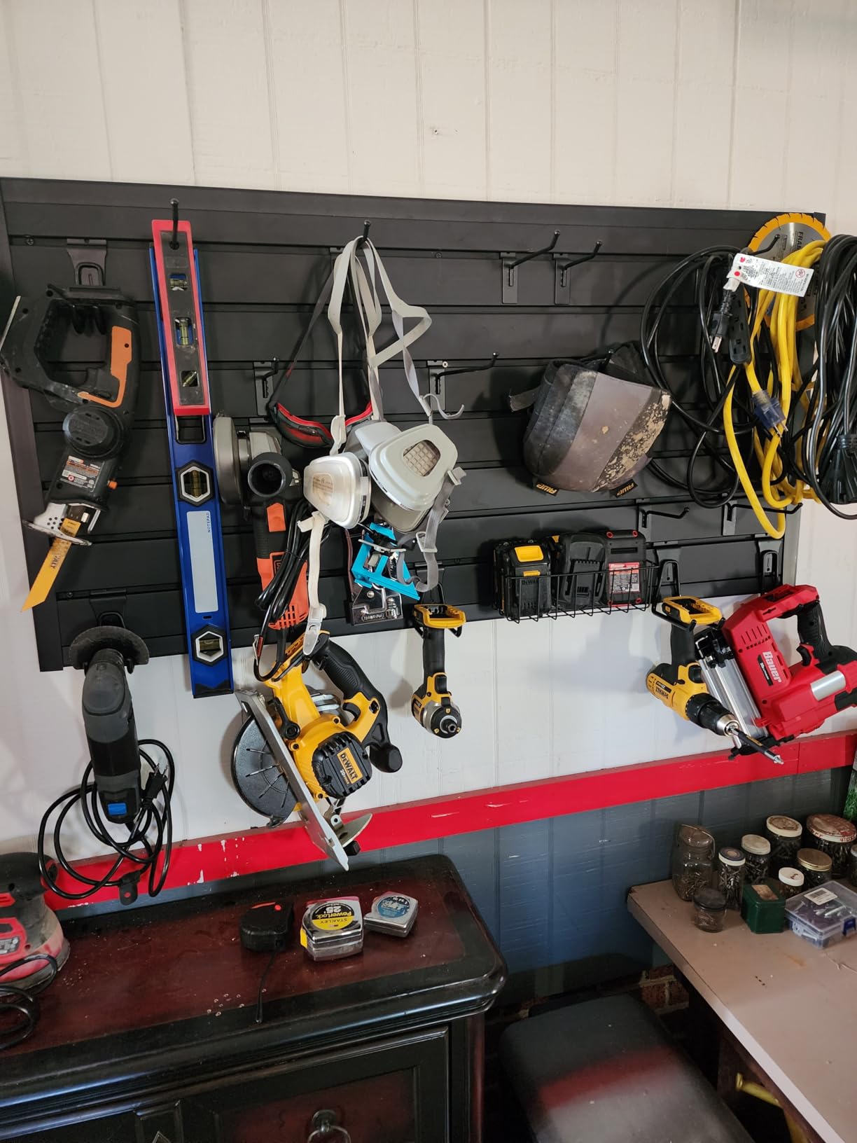 Heavy-Duty Slatwall Baskets and Hooks - Slatwall Accessories for Standard Slatwall Panels | Ideal for Organizing Garages and Workshops customer photo 1