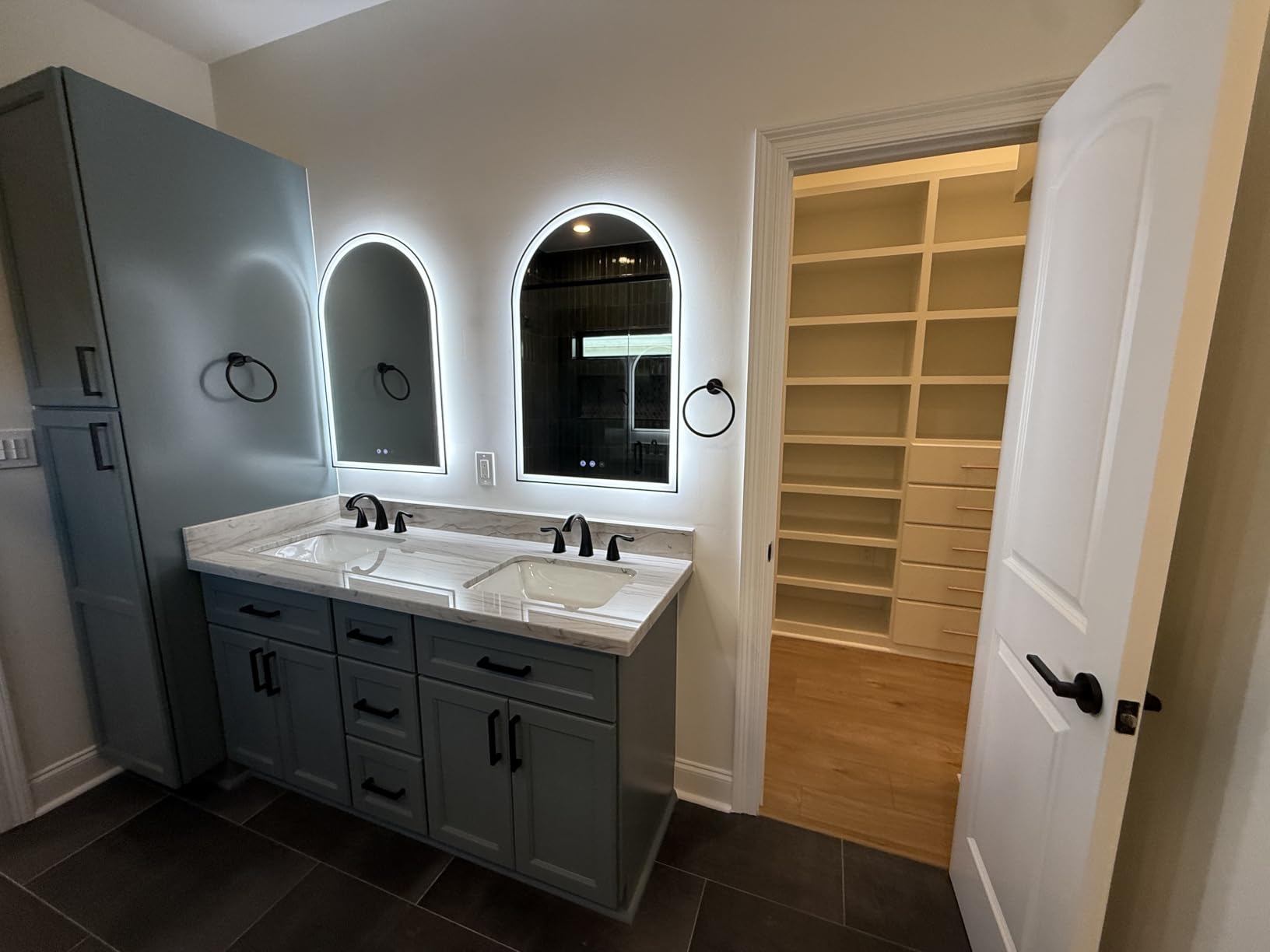 Arched Backlit Mirror Bathroom 24