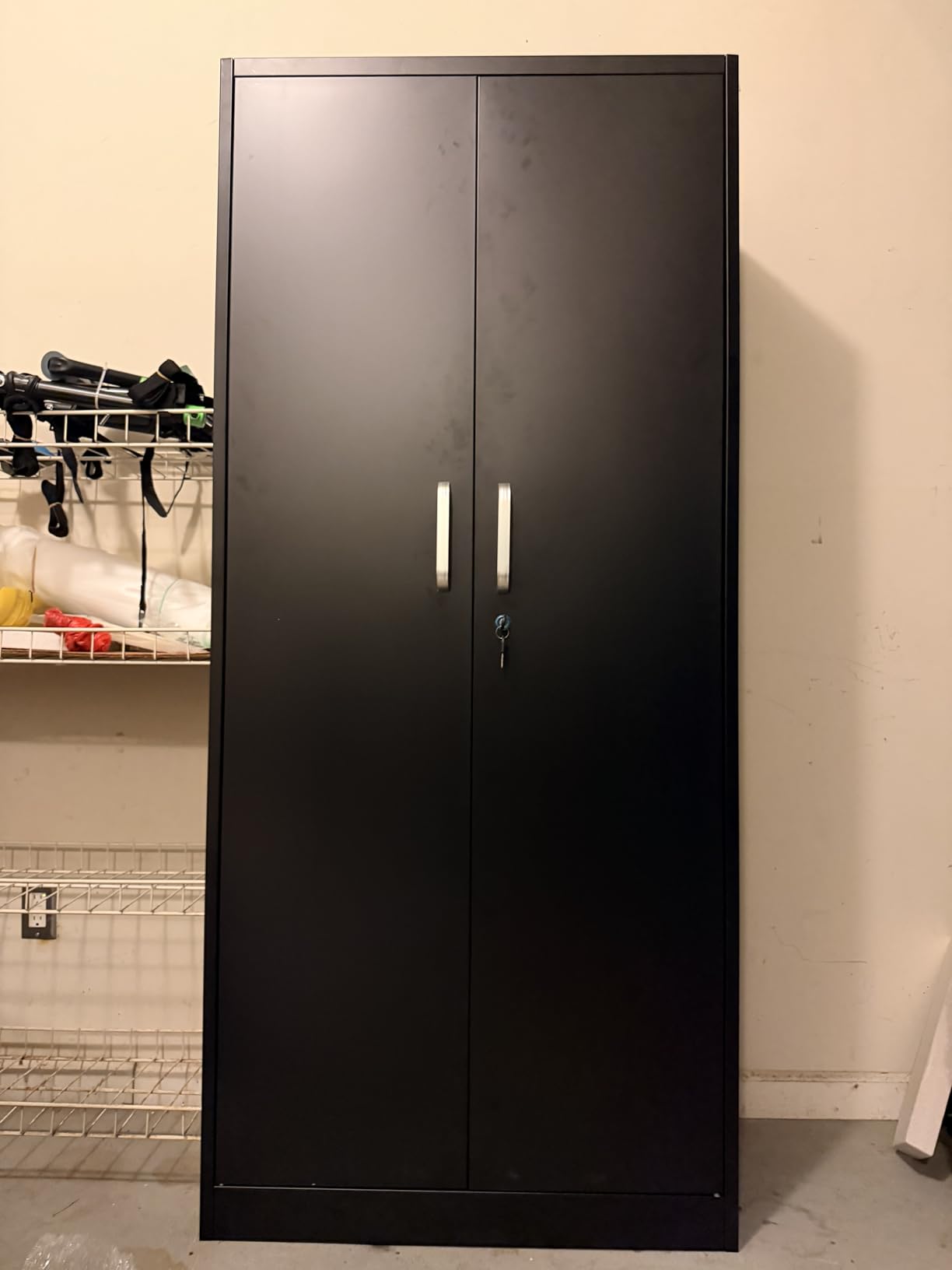 Guizeeopo Metal File Cabinet with Lock, 2 Drawer Lateral File Cabinets for Home Office, Printer Stand, Heavy Duty Office Storage Cabinet for A4/Letter/Legal Size, Assembly Required (Black) customer photo 2