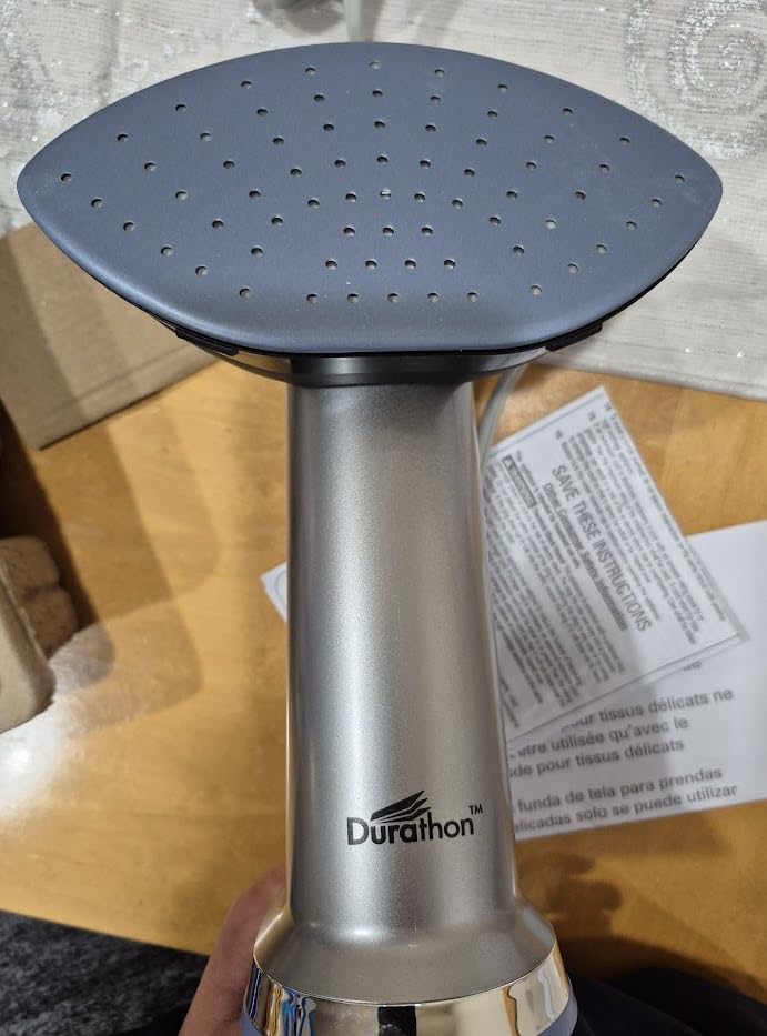 Hamilton Beach Durathon 3-in-1 Handheld Garment Steamer for Clothes & Steam Iron, 45 Second Heat-Up with 1700 Watts, 300ml Removable Water Tank, 27 Minutes of Steam, Auto Shutoff, Gray & Blue (11559) customer photo 2