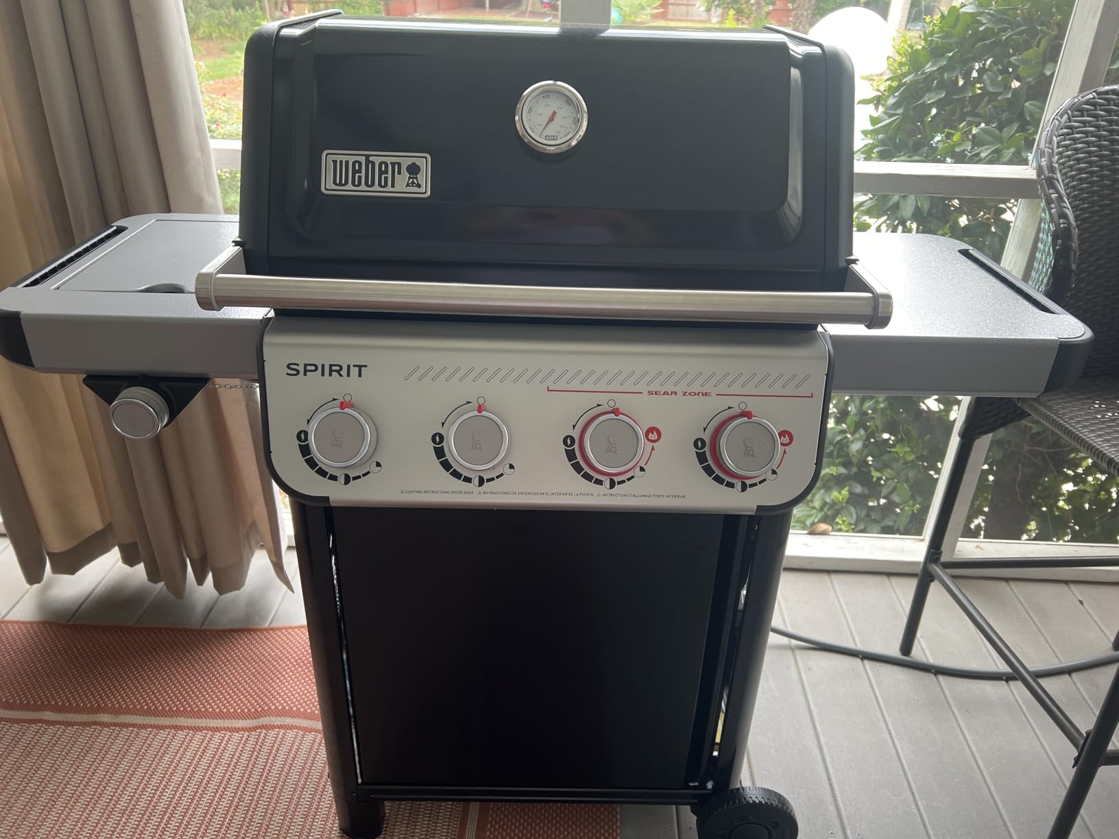 Weber Spirit E-435 Natural Gas Grill for Outdoor Cooking, 4 Burners and 1 Side Burner, Black - Porcelain-Enameled Cast-Iron Grates, 2 Boost Burners, Sear Zone customer photo 2