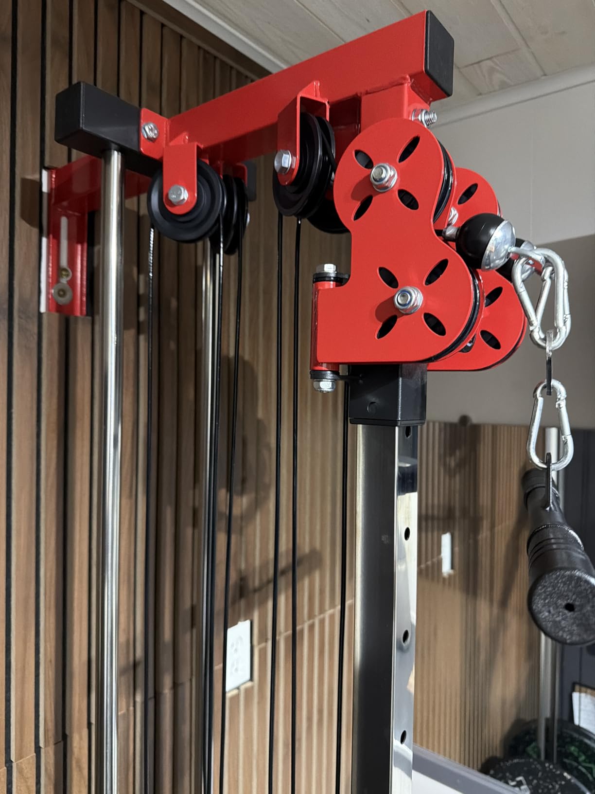 Mikolo Wall Mount Cable Station, Cable Crossover Machine with Dual Pulley System and Adjustable Positions for Home Gym Fitness Equipment customer photo 2
