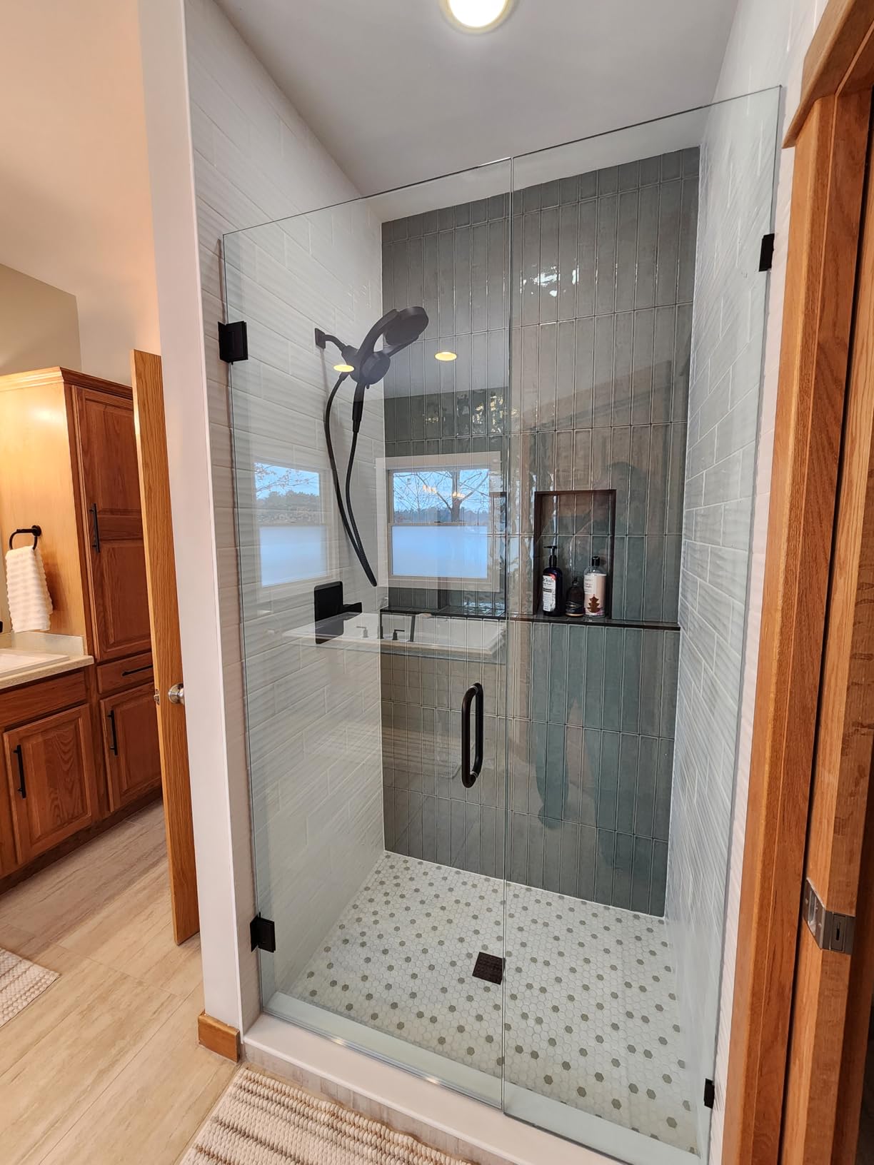 Delta 5-Setting HydroRain 2-in-1 Dual Shower Head with ProClean Spray, Brushed Nickel High Pressure Shower Head with Handheld Spray, 1.75 GPM Flow Rate, Satin Nickel 75419SN customer photo 2