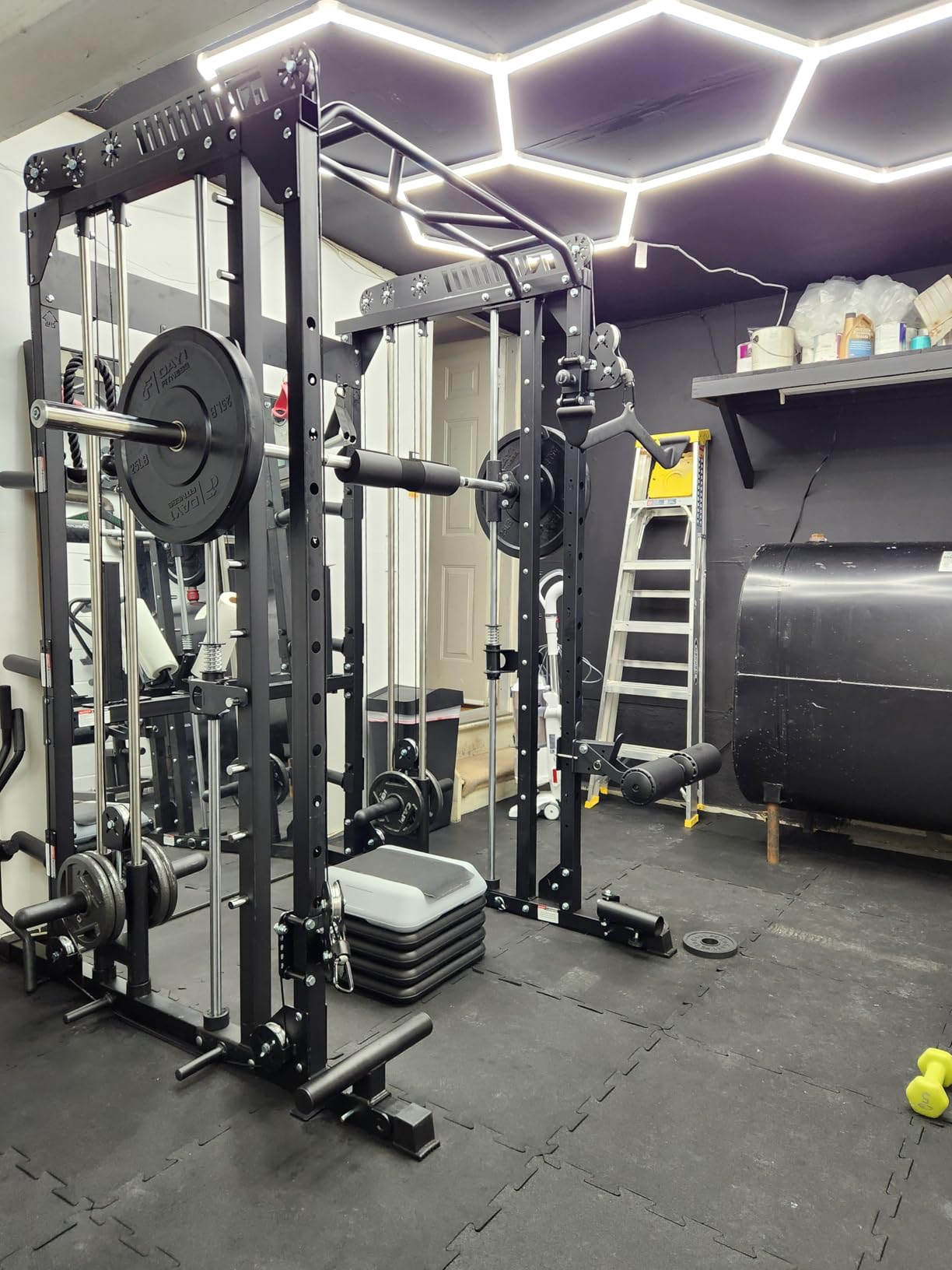 M1 Pro Smith Machine with Cable Crossover System, Multi-Function Squat Rack Power Cage for Home Gym, Power Rack and Packages customer photo 2