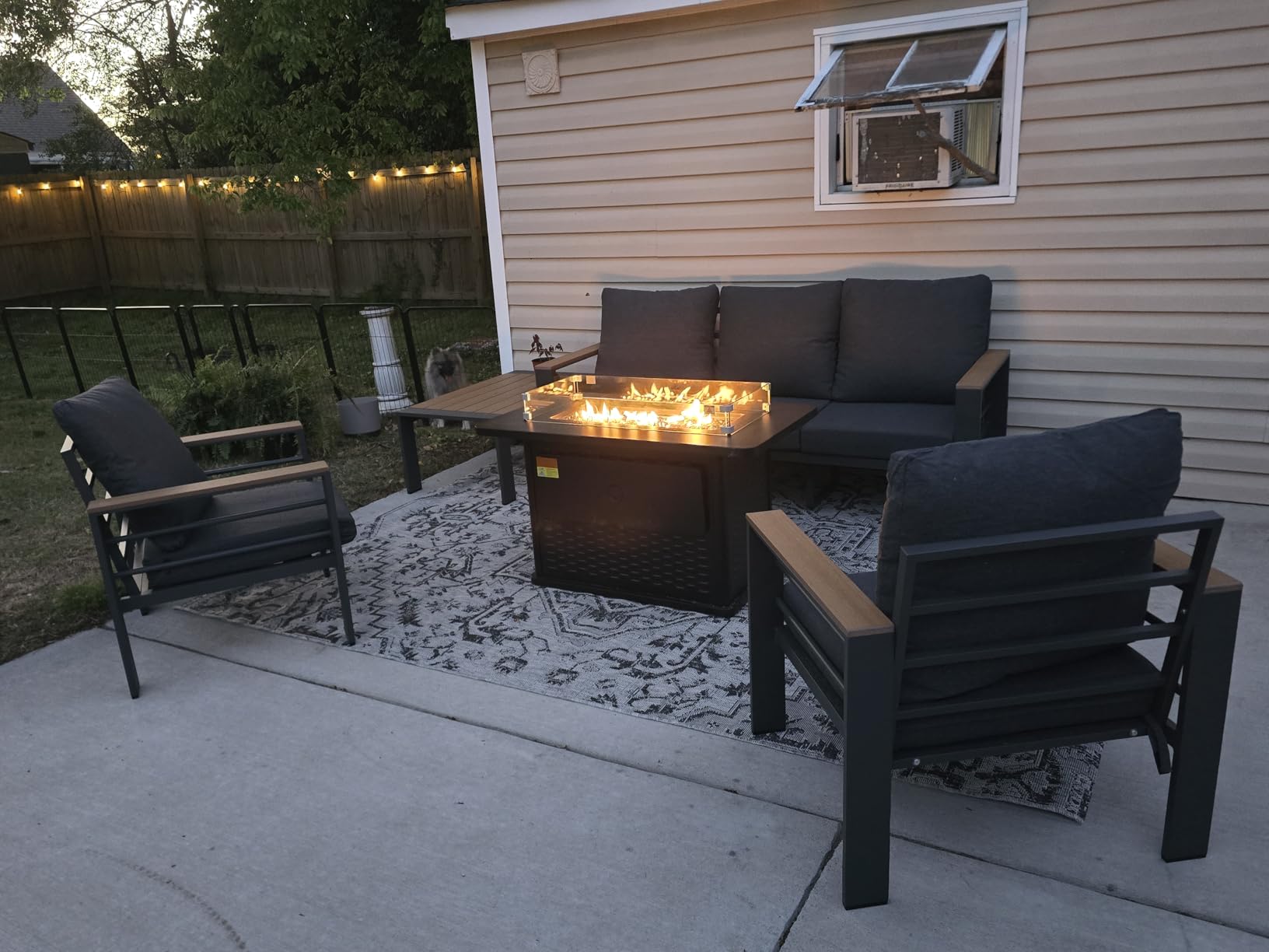 Ciays 43-Inch Rectangular Propane Fire Pit with 60,000 BTU Output, Fire Pit Table Premium Gas for Outside Patio customer photo 1