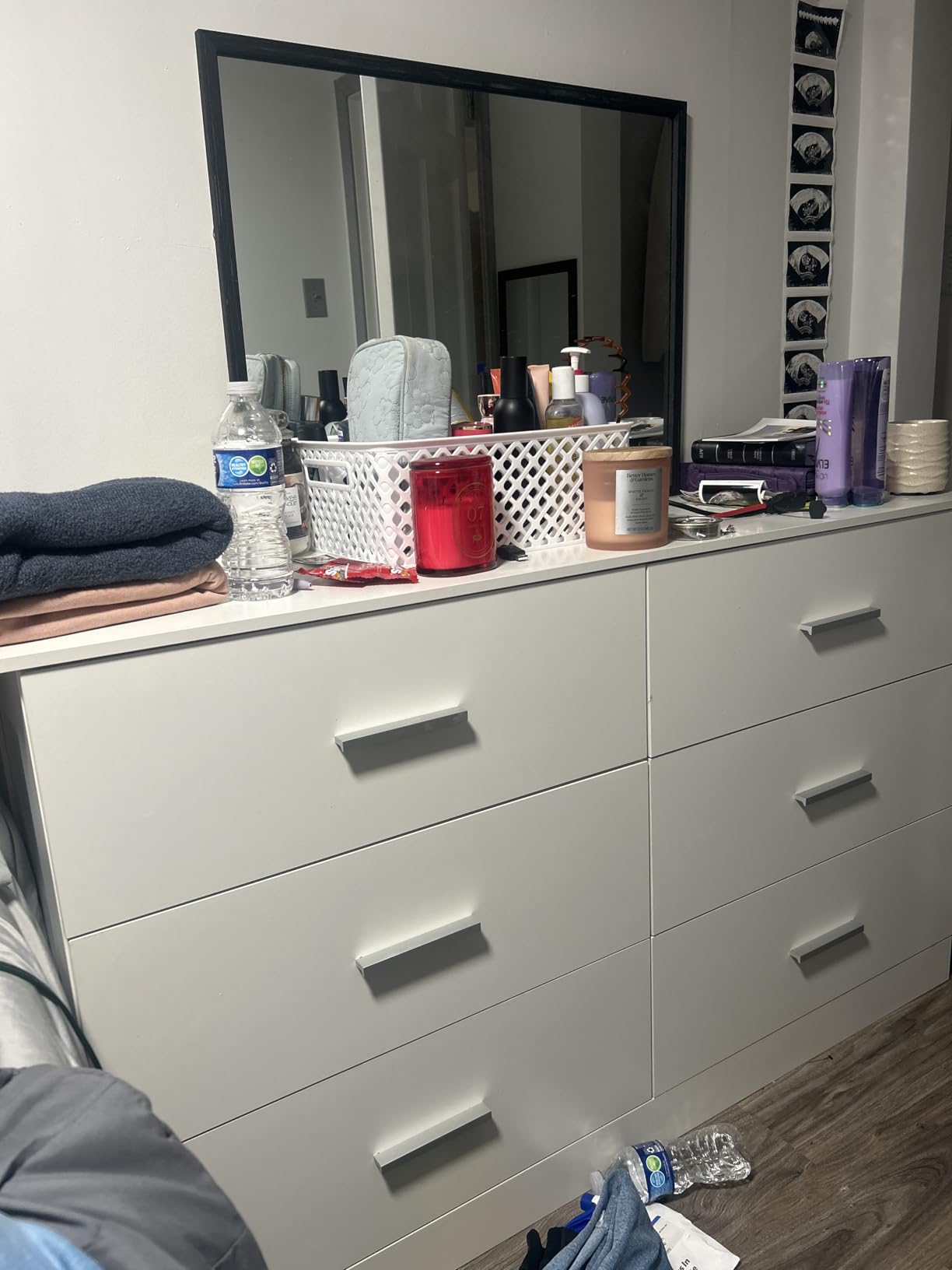 WLIVE Tall Dresser for Bedroom, Wood Chest of Drawers with Mental Handles, Black Bedroom Dresser with 5 Drawers, Modern Minimalist Closet Store Organizer for Living Room, Hallway customer photo 1