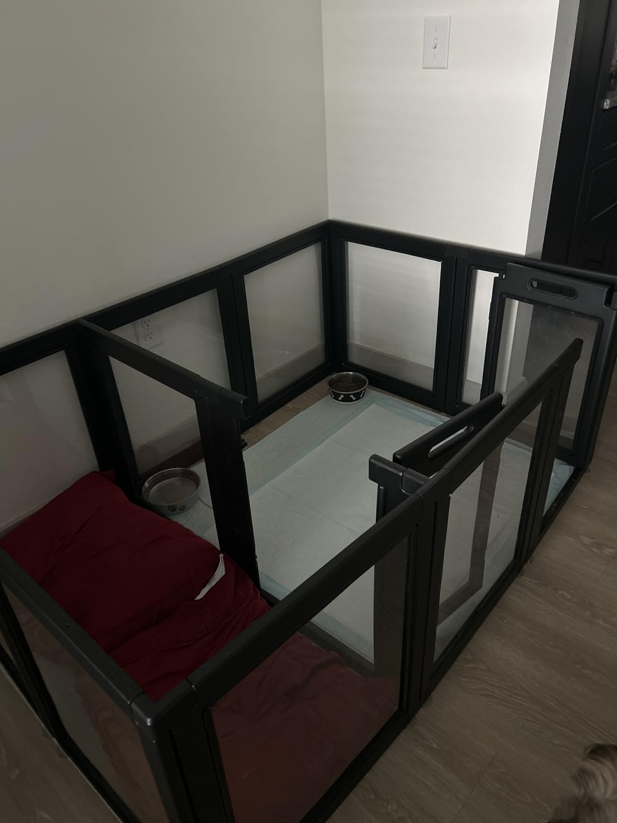 FXW AuraSpace Acrylic Indoor Dog Playpen for Puppies and Small Dogs, 24 Inch, 12 Panels, White customer photo 1