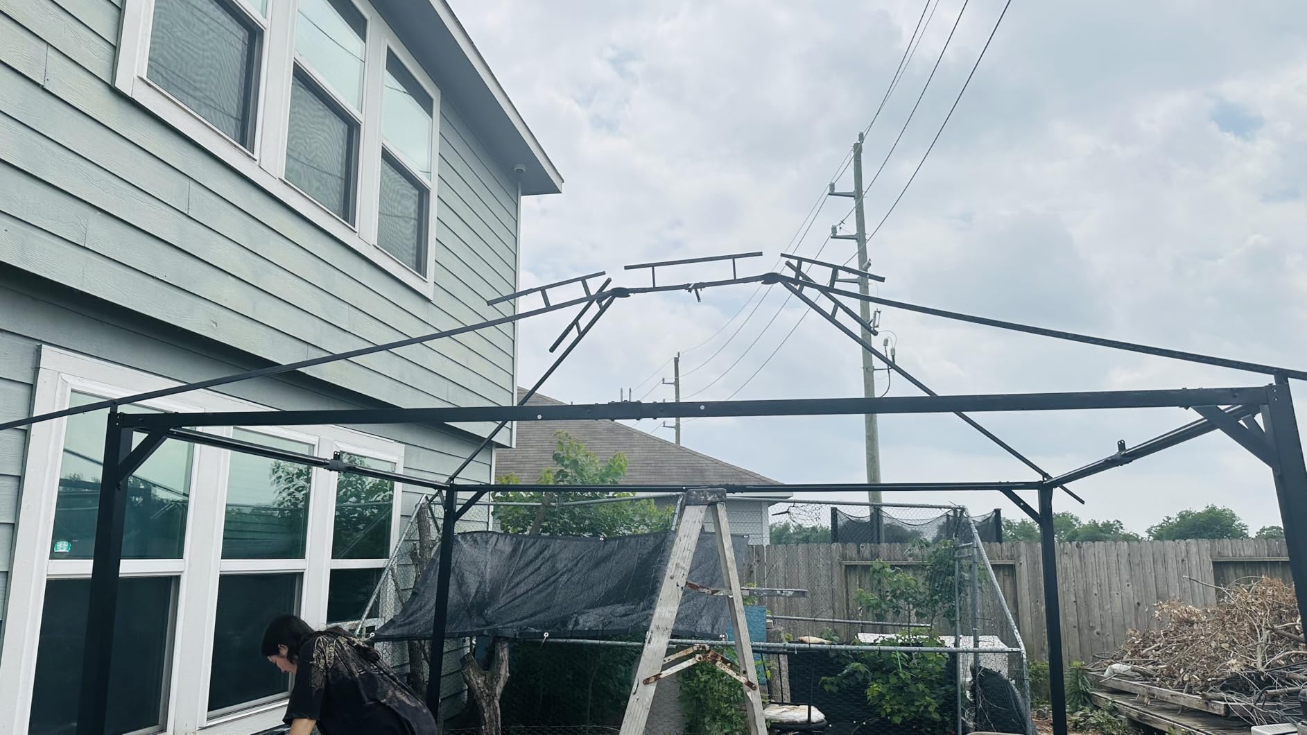 Aoxun Outdoor Gazebo for Patio 10x12, Metal Frame Canopy with Double Roofs, Heavy Duty Party Tent and Shelter with Mosquito Netting and Privacy Screen for Backyard, Lawn, Garden, Deck customer photo 1