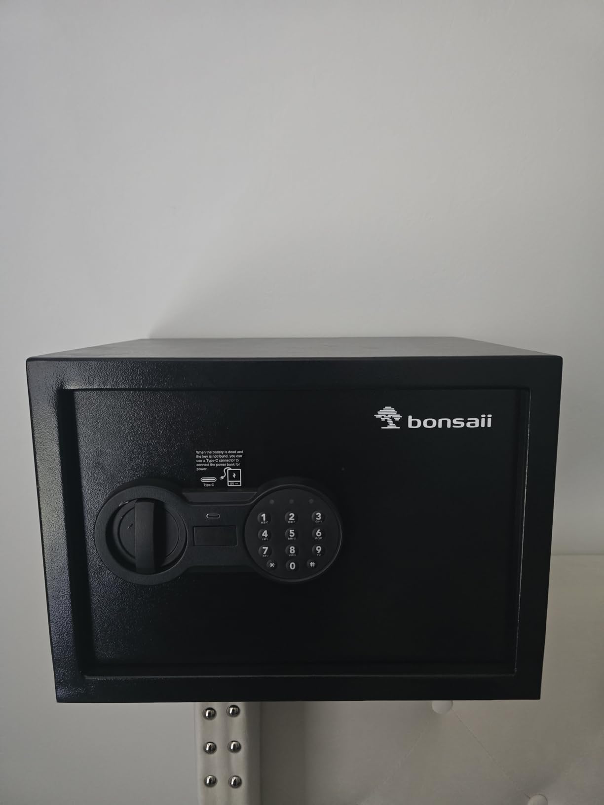 Bonsaii 0.84 cu.ft Fireproof Safe for Home, 30-Min at 1550F, Digital Keypad & Emergency Key, Anti-Tamper Alarm, Type-C Port, 13.07