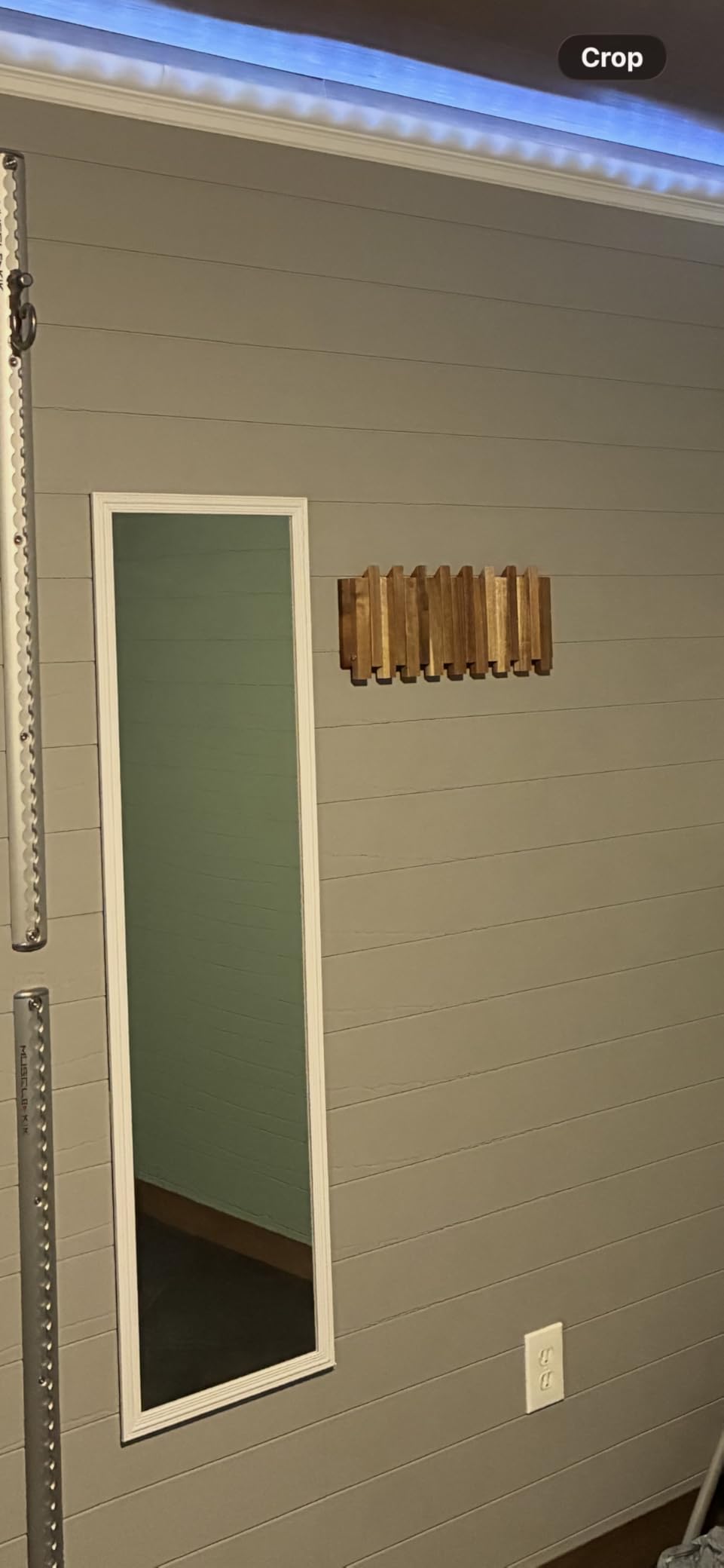Wall Coat Rack for Entryway: Rustic Wooden Folding 8 Hooks Mount 16.5inch Decorative Piano Hanger for Farmhouse Hallway Bathroom for Towel Backpack Jacket (Staggered Style) customer photo 2