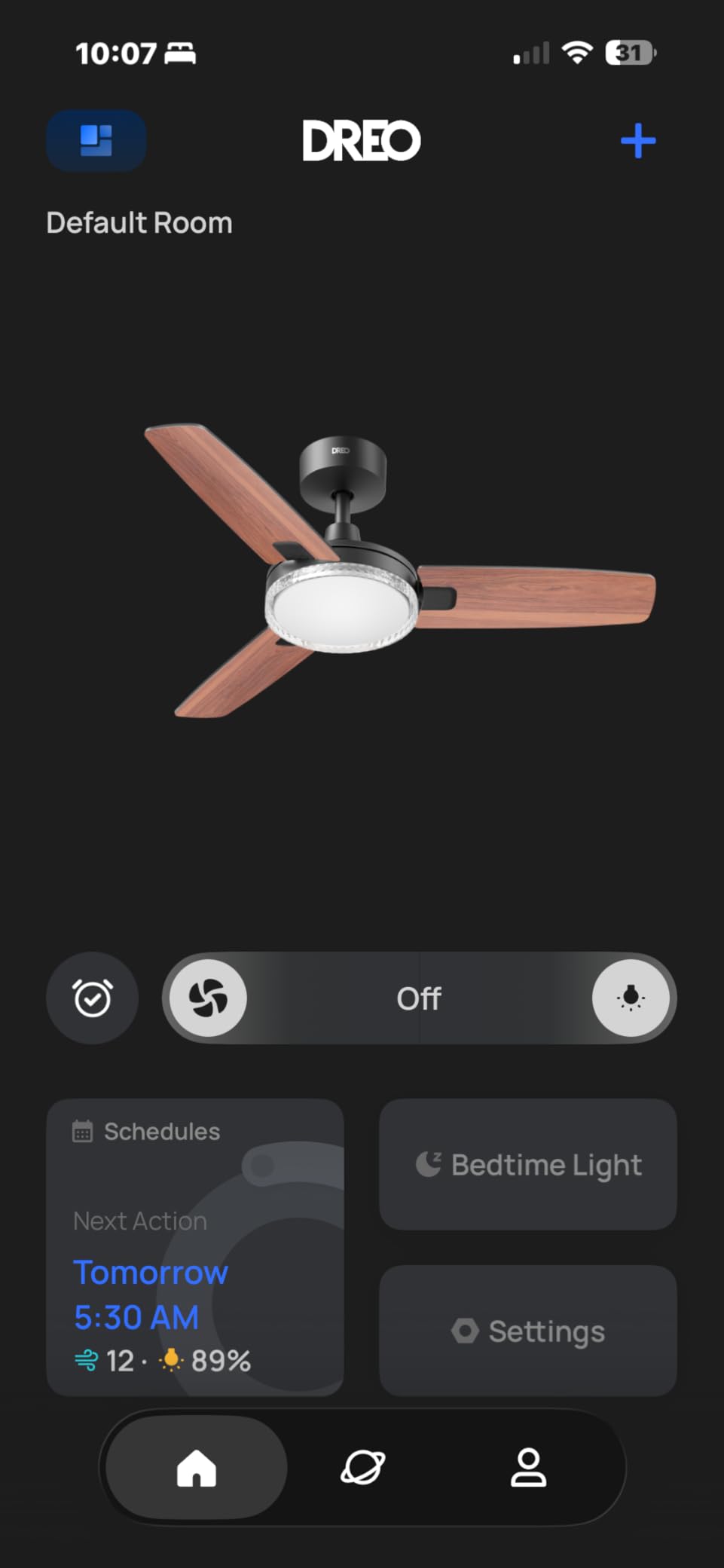 Dreo 52 Inch Black Smart Ceiling Fan with Wall Switch Control customer photo 1