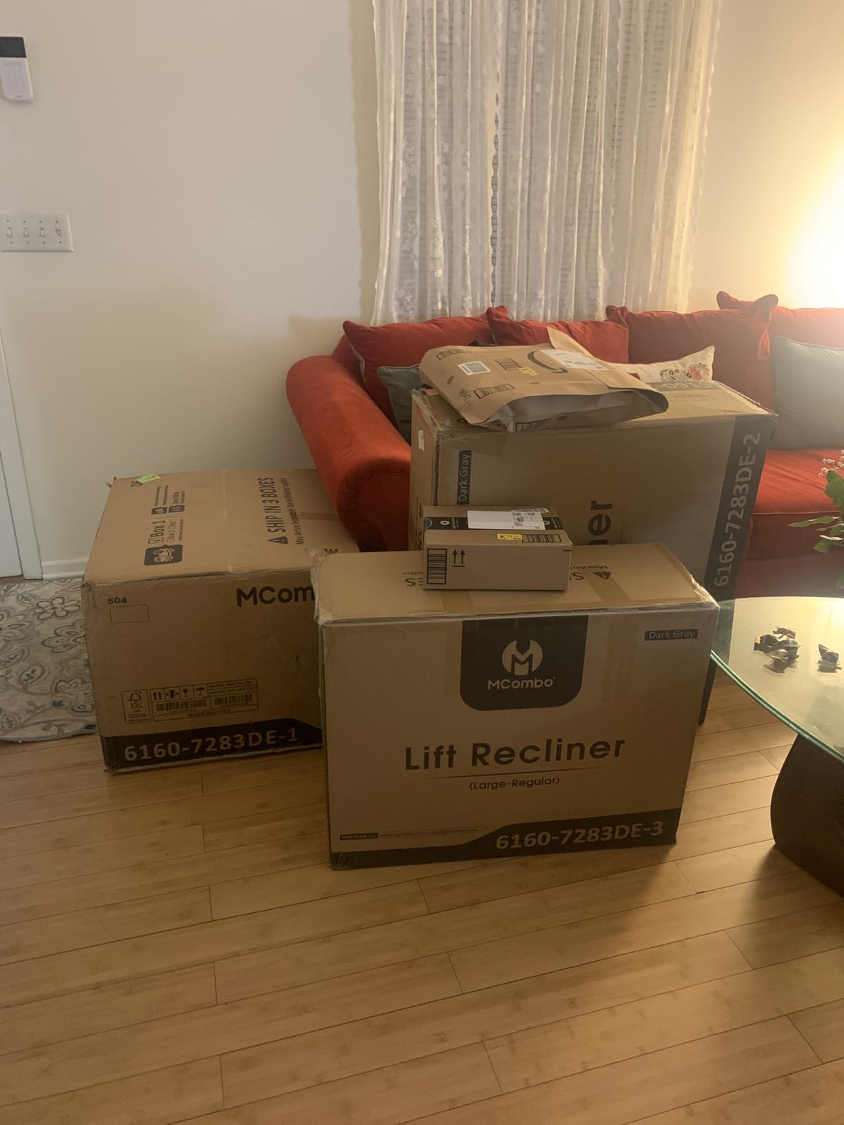 MCombo Power Lift Recliner Chair with Extended Footrest for Elderly People, Fabric 7283 customer photo 1