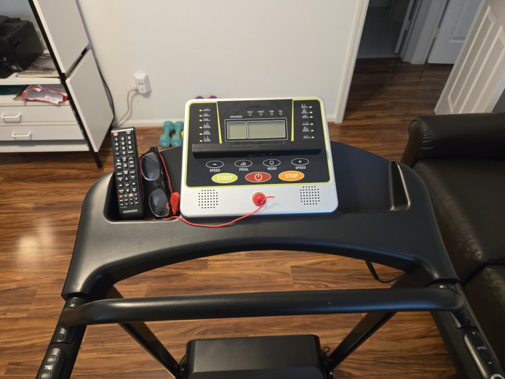 Redliro Treadmill for Seniors Slow Walking - 0.3mph Start, Front & Long Handrails - Foldable Recovery Flat Treadmill for Elderly, Auto Lubrication, 3-Level Incline for Home Use customer photo 1