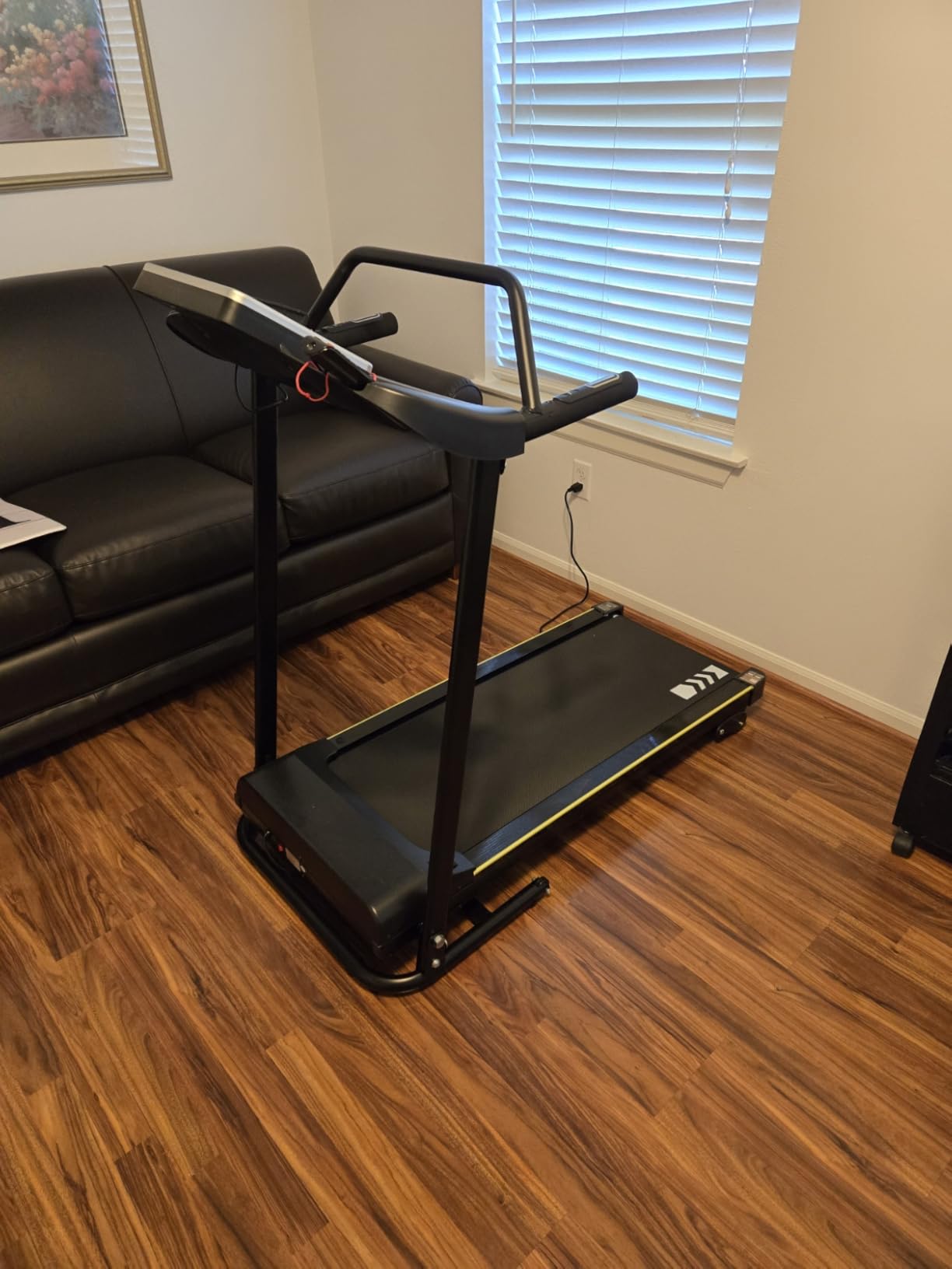 Redliro Treadmill for Seniors Slow Walking - 0.3mph Start, Front & Long Handrails - Foldable Recovery Flat Treadmill for Elderly, Auto Lubrication, 3-Level Incline for Home Use customer photo 2