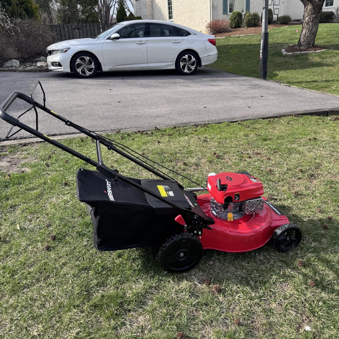 PowerSmart Self Propelled Gas Lawn Mower, 22 in. with 170cc OHV Engine, 2-in-1 Rear-Wheel Drive High Wheels customer photo 1