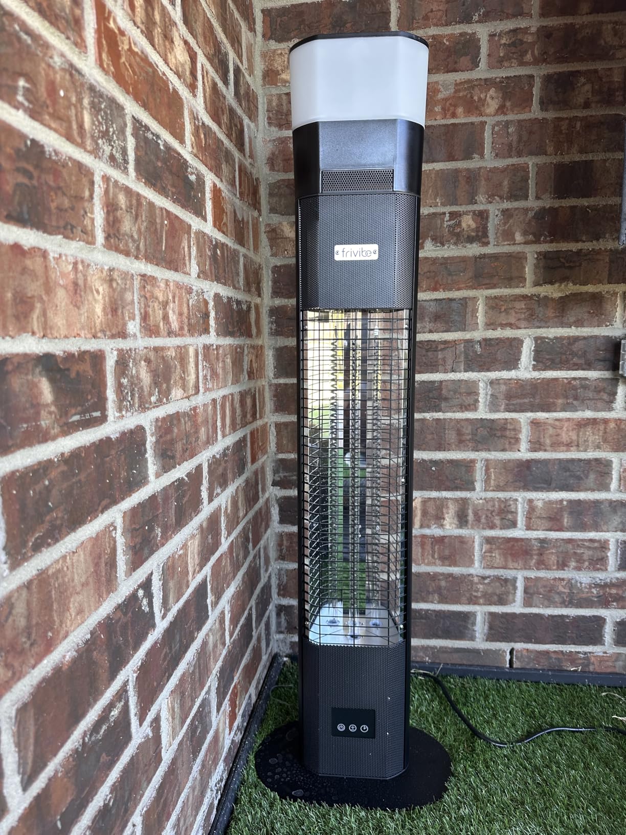 Outdoor Electric Patio Heater, 3-in-1 Heater with Audio Speaker & RGB Light, 1500W Infrared Tower Standing, 43-inch, IP65 Water & Snow Proof for Patio, Deck, Garage & Sunroom, Aluminum Unibody Design customer photo 2