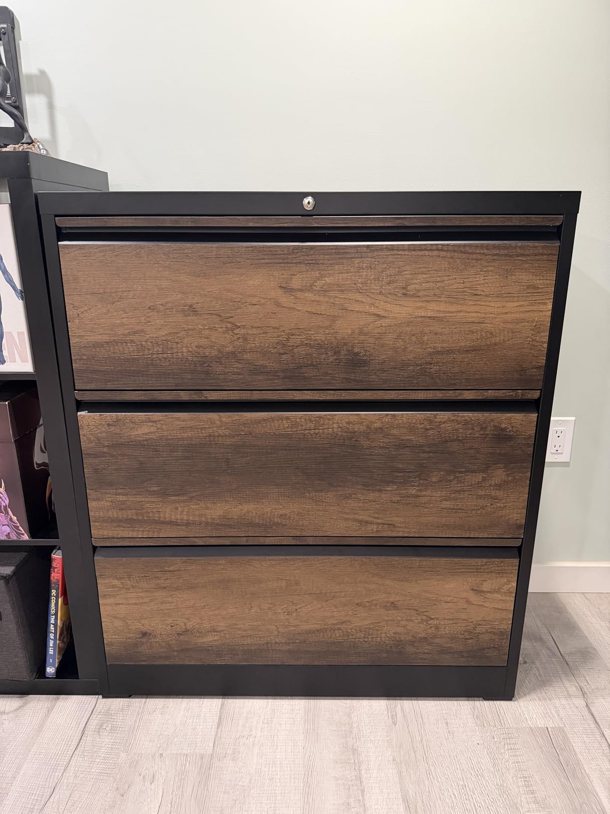4 Drawer Lateral File Cabinet with Lock Heavy Duty Large Metal Filing Cabinet Home Office Cabinets Wide Steel Cabinets for Legal/Letter Size, Assembly Required customer photo 2