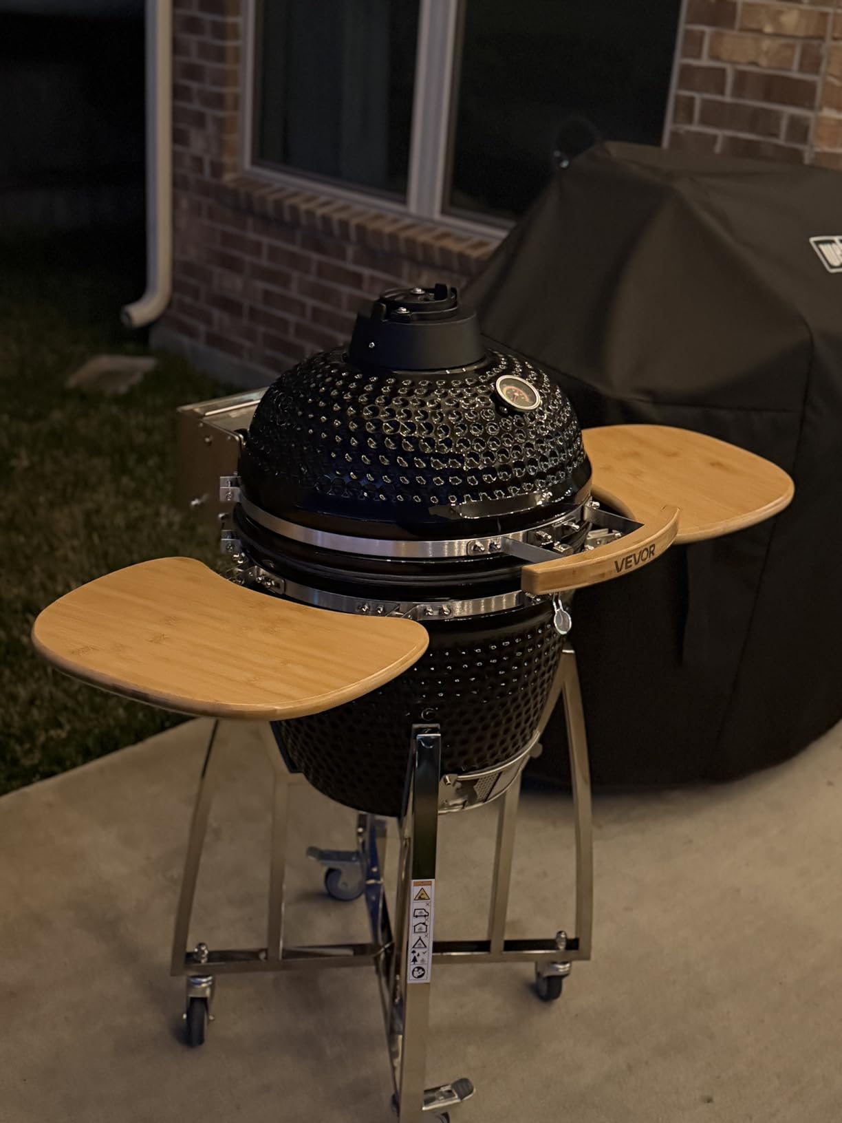 VEVOR Charcoal Smoker and Grill 18-inch Kamado Ceramic BBQ Smoker with Cart customer photo 1