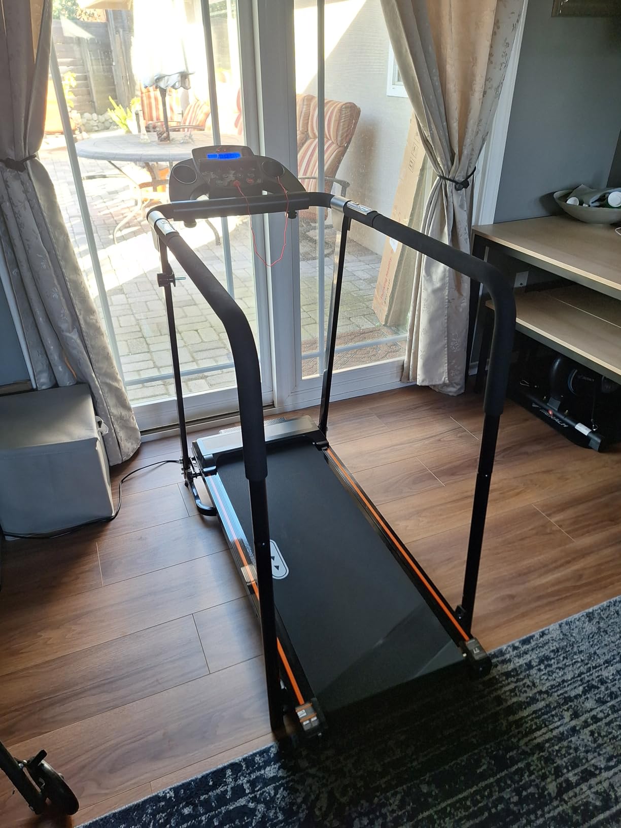 Redliro Treadmill for Seniors with Long Handrails - Foldable Walking Treadmill for Home Small, 300 lbs Capacity, 0-2% Incline, Auto Lube, Mute & Quick Speed Button, Elder Recovery, Cup & Phone Holder customer photo 2