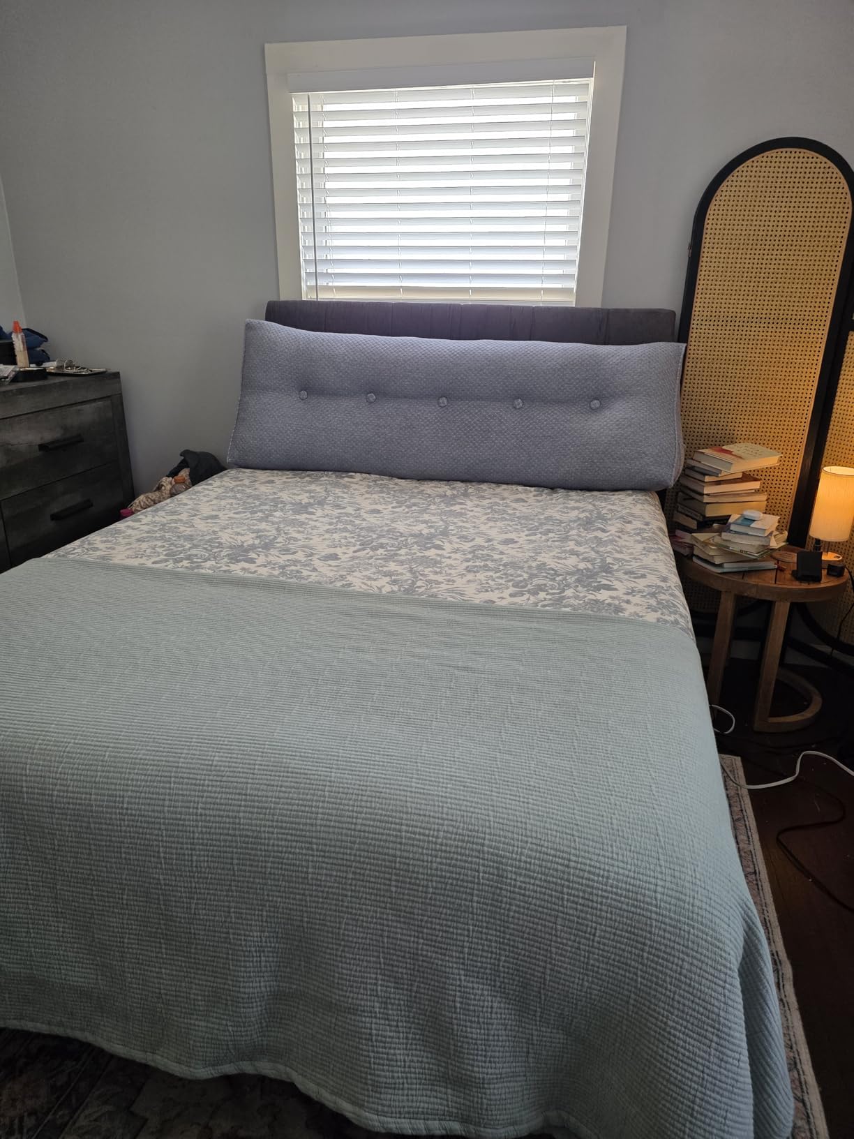 Queen Size Headboard Only-No Assembly, Upholstered Headboard Queen Size Linen Fabric Modern Style Headboards Extra-Thick, Beige customer photo 1