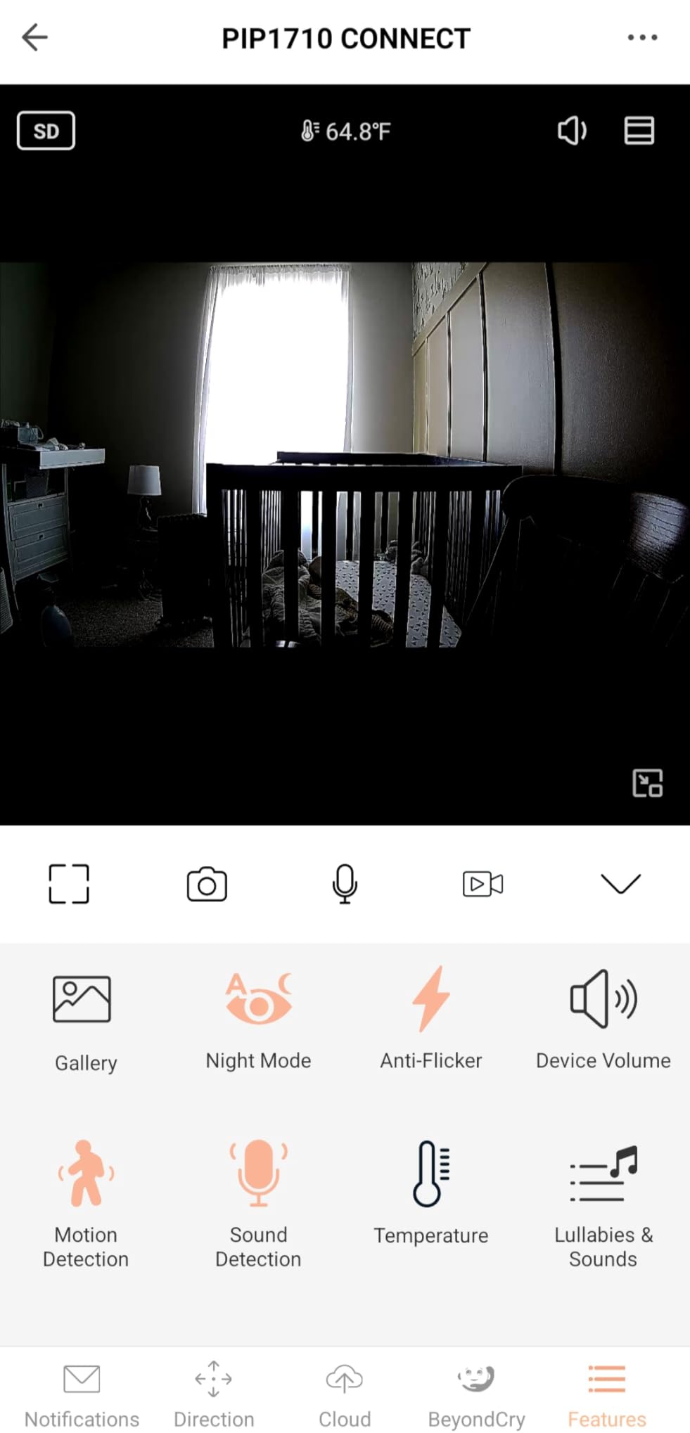Motorola Nursery PIP1710 Connect Baby Monitor with AI Cry Detection & Translation, Wi-Fi HD Camera, 5