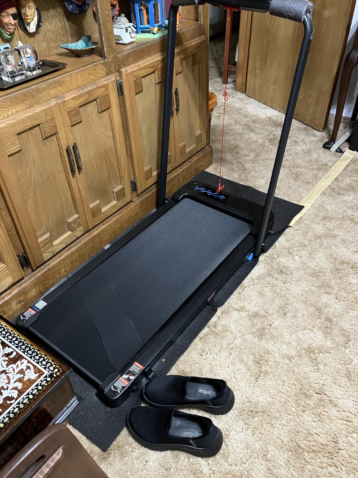 WELLFIT Folding Treadmill with Incline, 320+ lbs Capacity Portable Treadmills with Handlebar, Under Desk Treadmill for Home Office, Low Noise Walking Pad with Smart Voice Control customer photo 1
