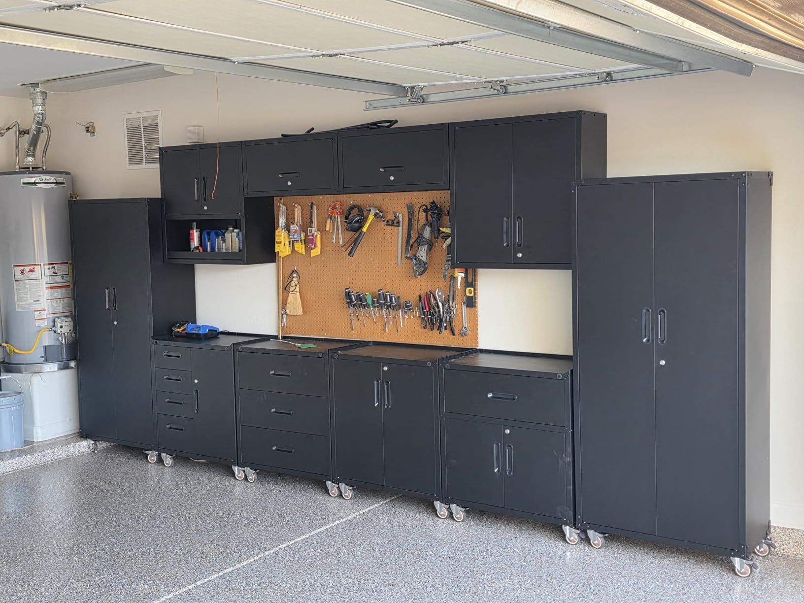 10-Piece Heavy Duty Steel Garage Cabinet System | All-in-One Modular Garage Cabinet Set for Ultimate Workshop Organization | Easy Assembly customer photo 1
