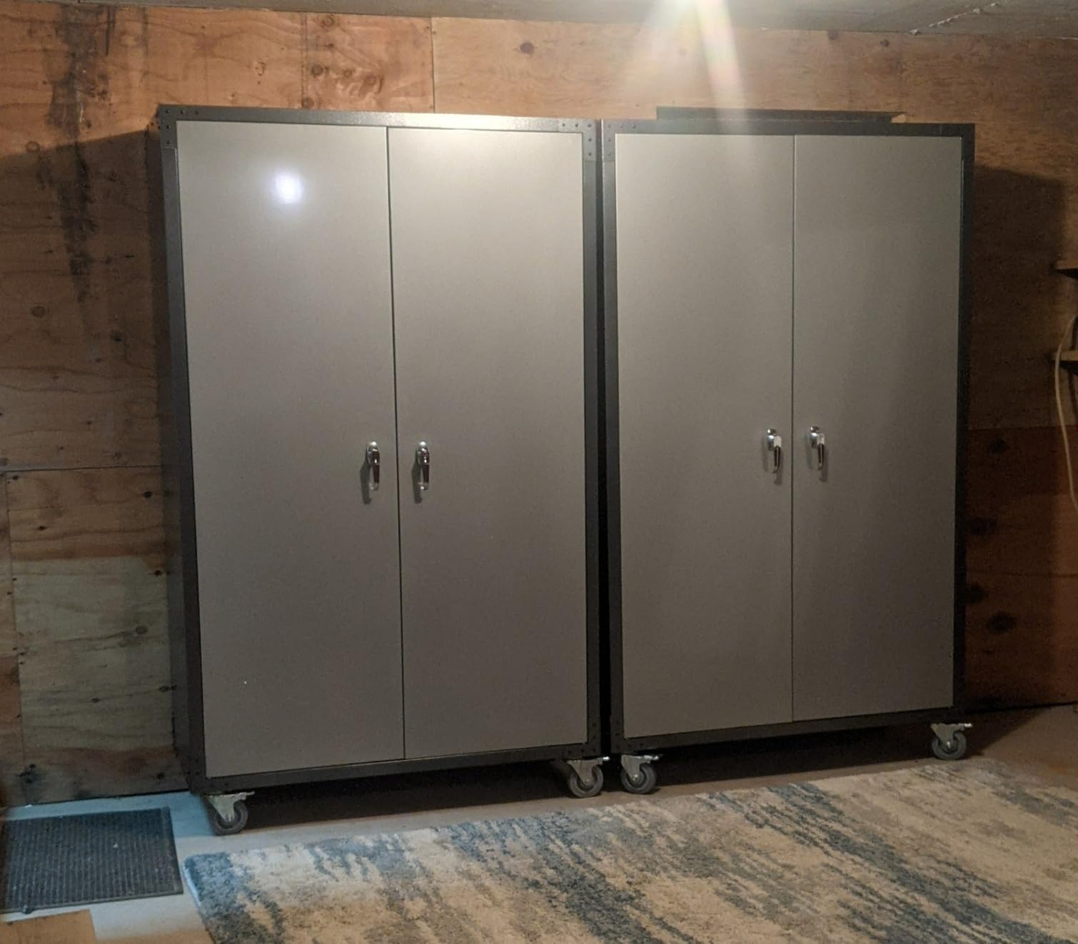 VINGLI Large Metal Storage Cabinet with 2 Doors and 5 Adjustable Shelves, Upgraded Height & Wide & Deep, 43