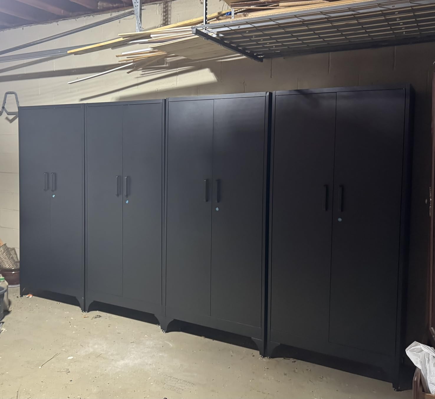 Yizosh Metal Garage Storage Cabinet with Locking Doors and Adjustable Shelves - 71