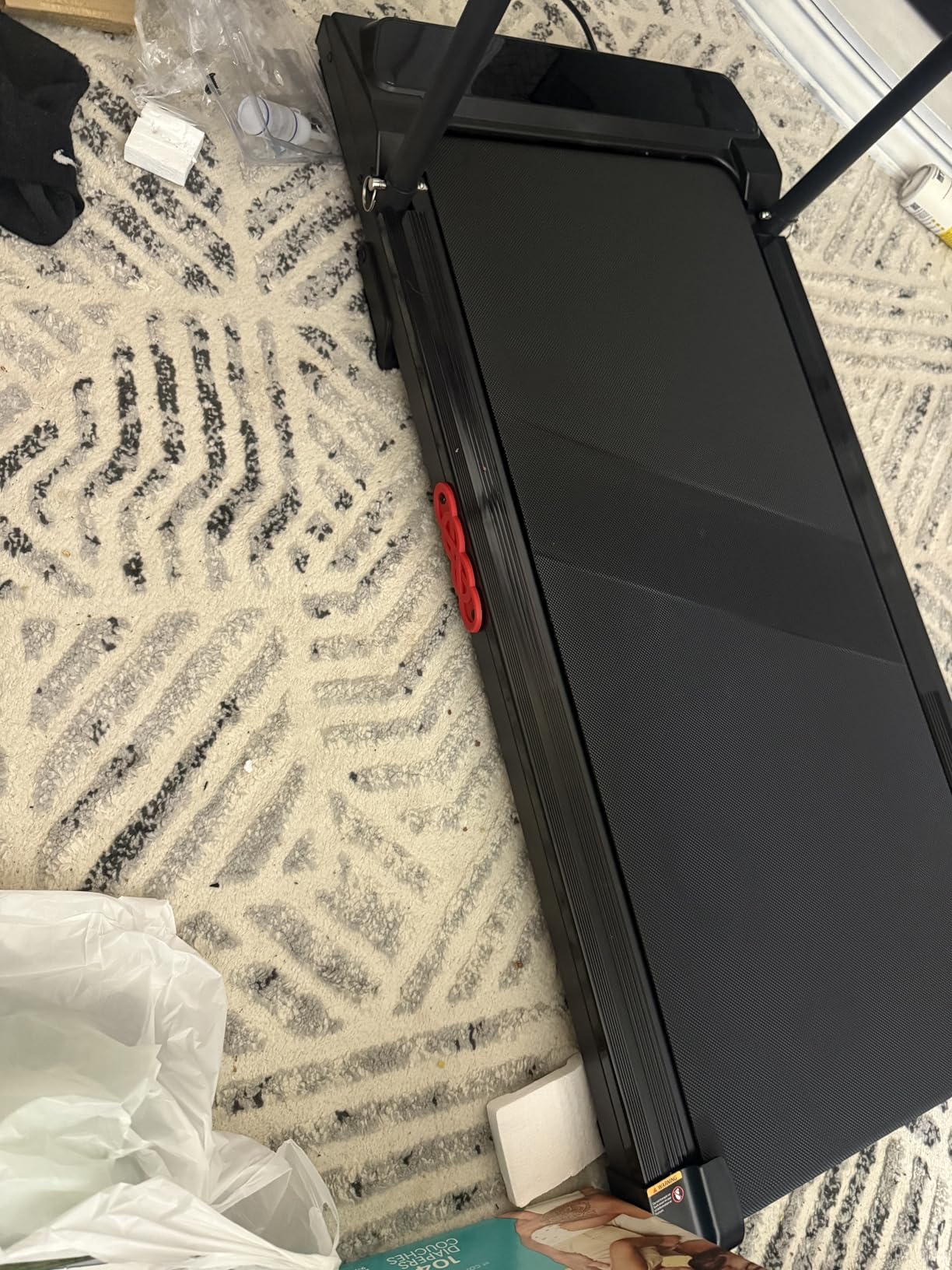 Walking Pad with Handle Bar and Incline, 3.0HP Under Desk Treadmill for Home Small Space, 0.6-7.6MPH Portable Walking Pad Treadmill with Handles, 350LBS, 2026 Upgrade customer photo 2
