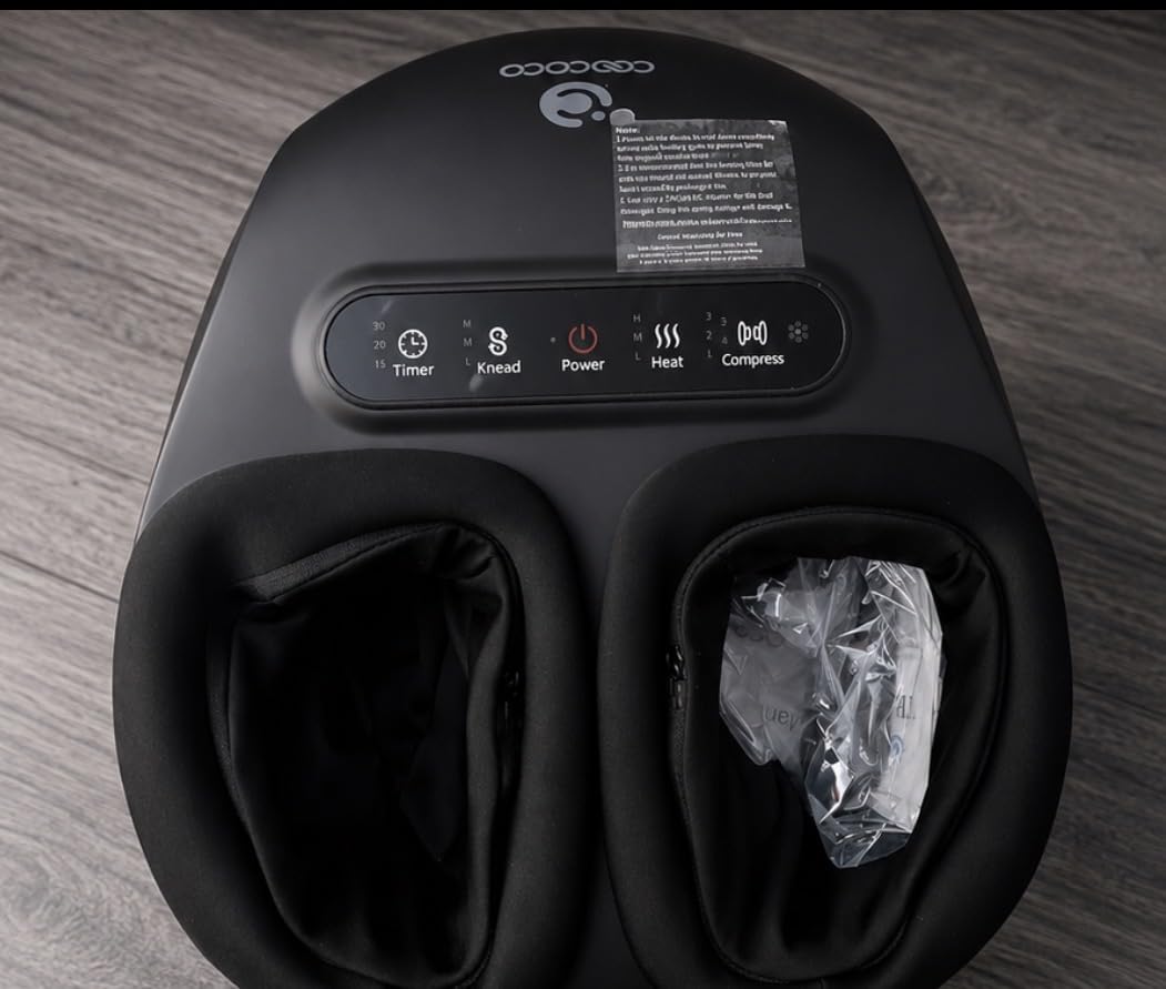 CooCoCo 2026 Upgraded Luxury Foot Massager, Fsa Eligible Items, Heated Foot Massage Machine for Neuropathy & Plantar Fasciitis, Advanced Kneading Compression Shiatsu, Hsa Approved Feet Massager customer photo 1